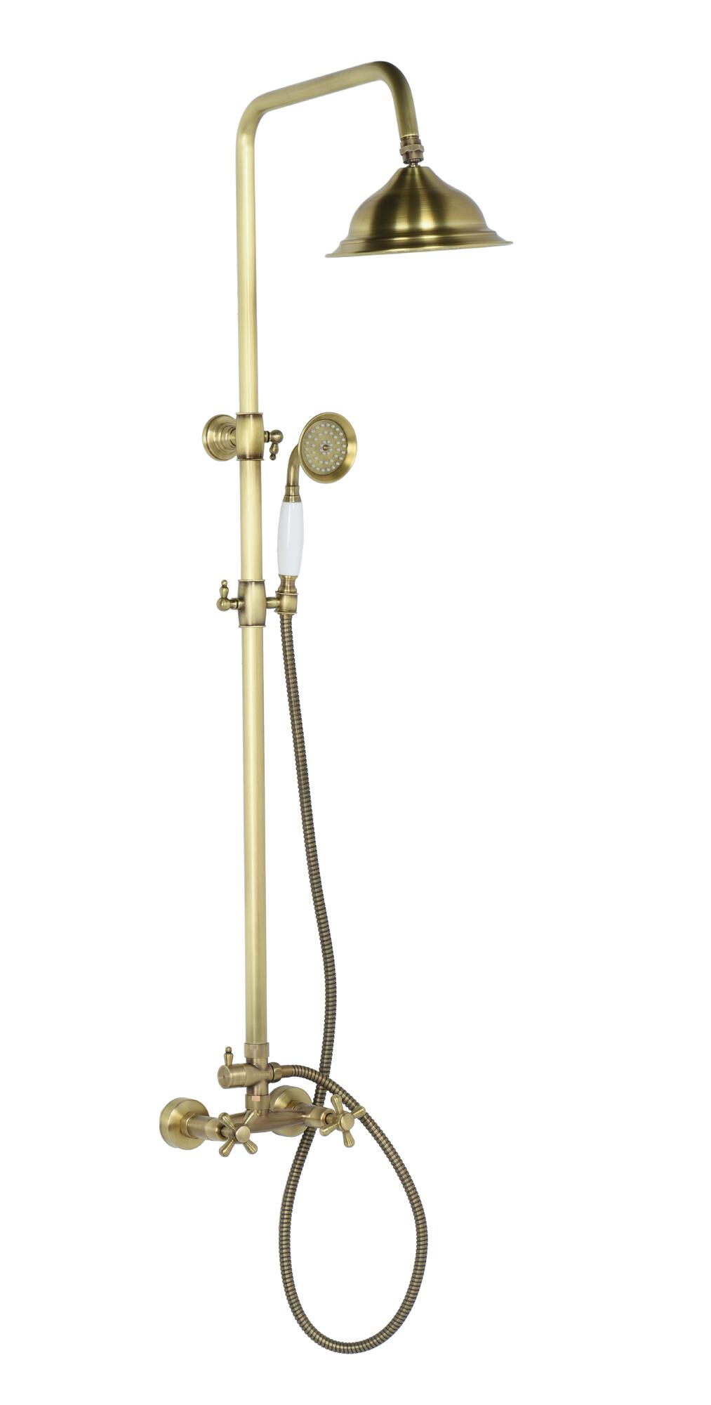 Columna de ducha bimando edouard rousseau retro amarillo/dorado
