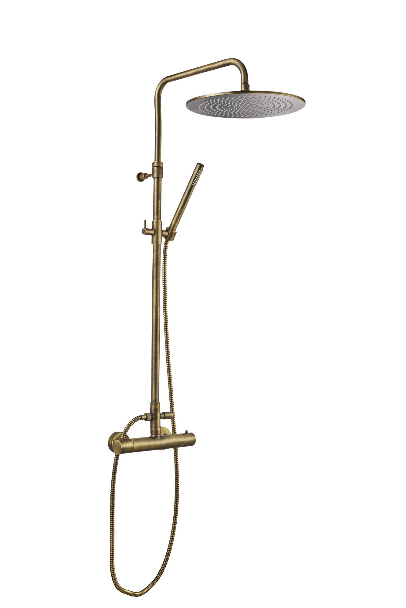 Columna de ducha termostática maier look bronce mate