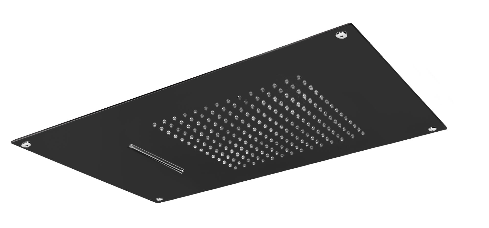 Rociador de ducha hydroterapia maier 55x40 cm negro mate