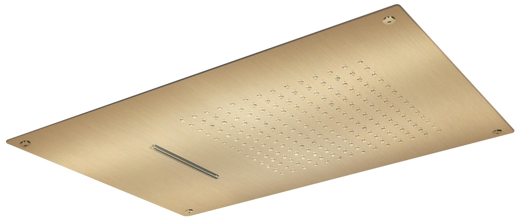 Rociador de ducha hydroterapia maier 55x40 cm oro cepillado