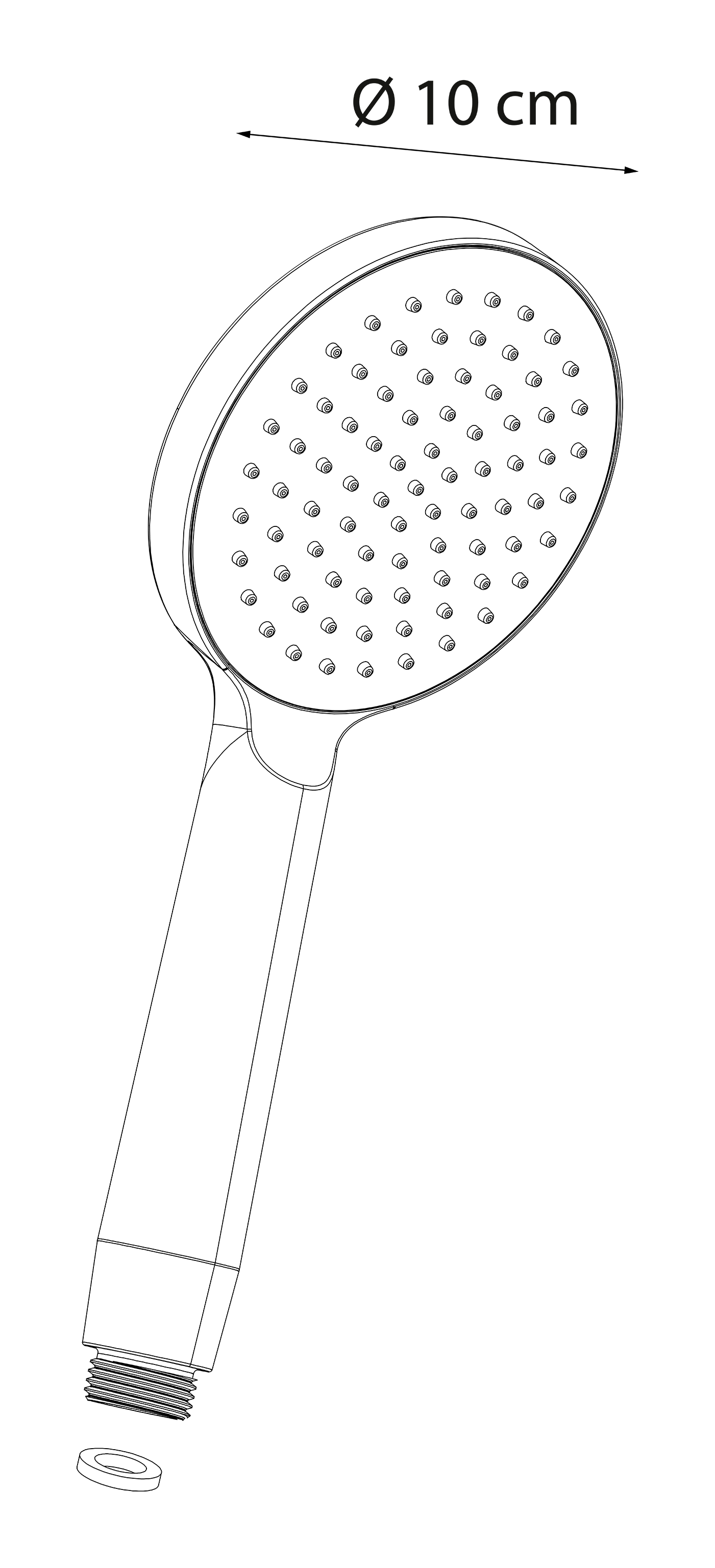 Alcachofa de ducha SENSEA Essential cromo con 1 función - 7