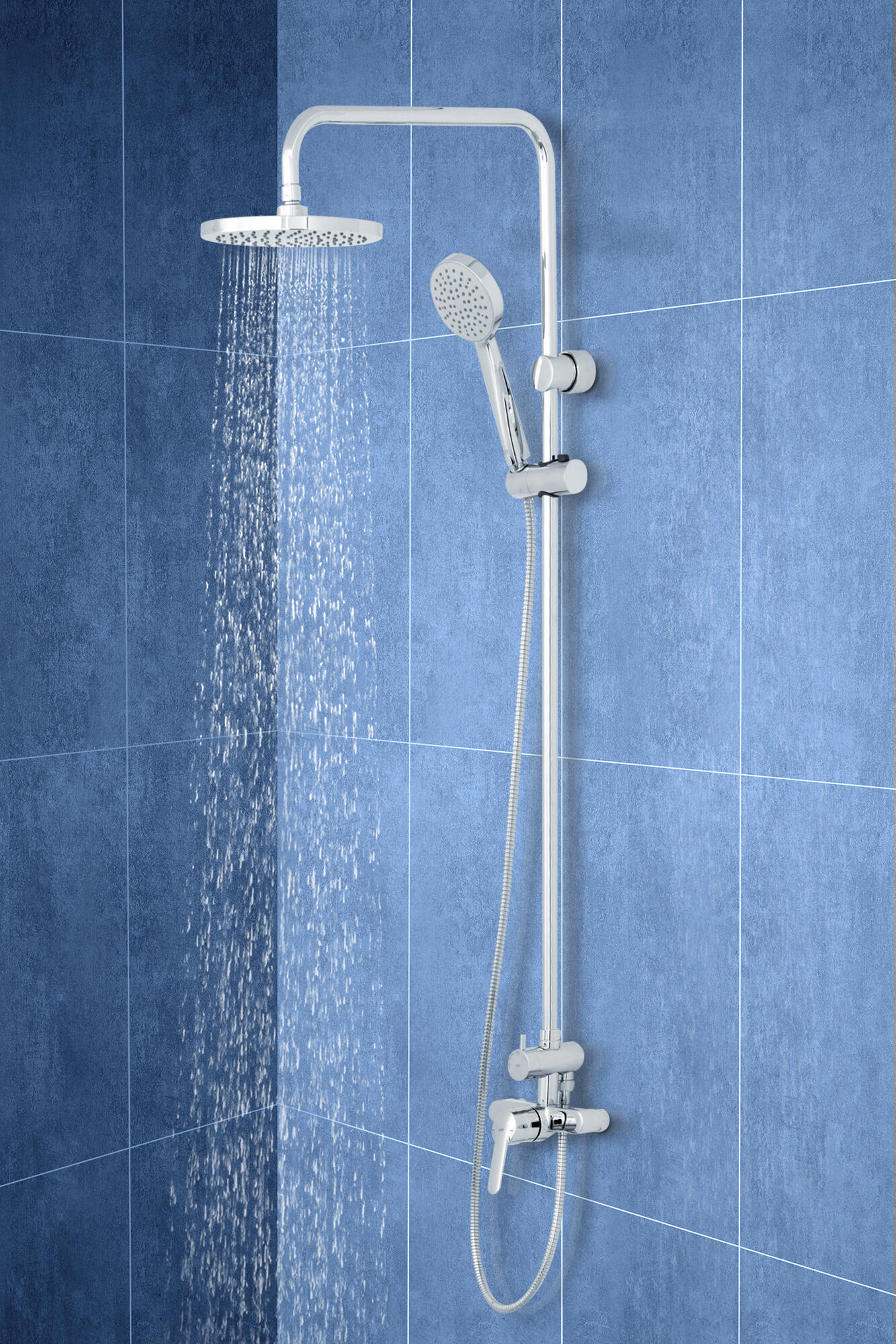 Columna de ducha monomando ROCA Victoria cromado Leroy Merlin