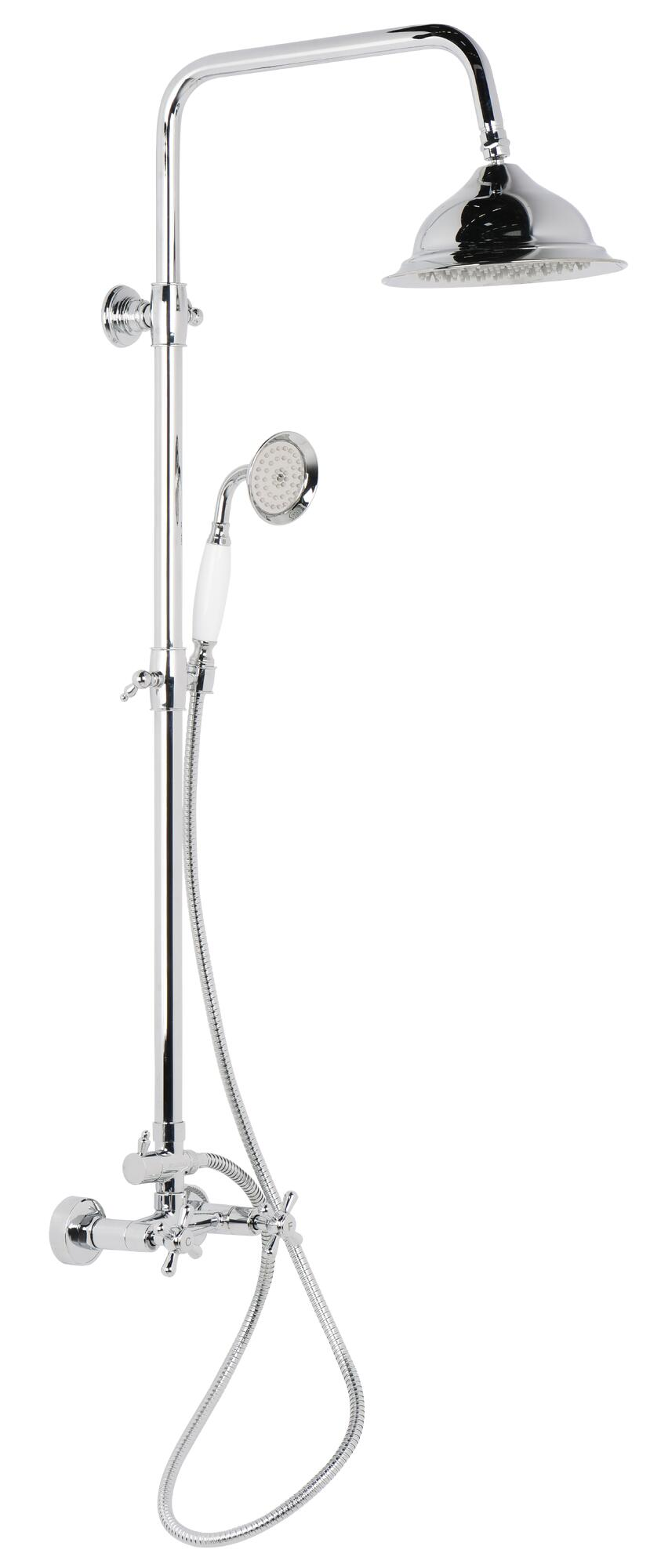 Columna de ducha bimando edouard rousseau retro cromado