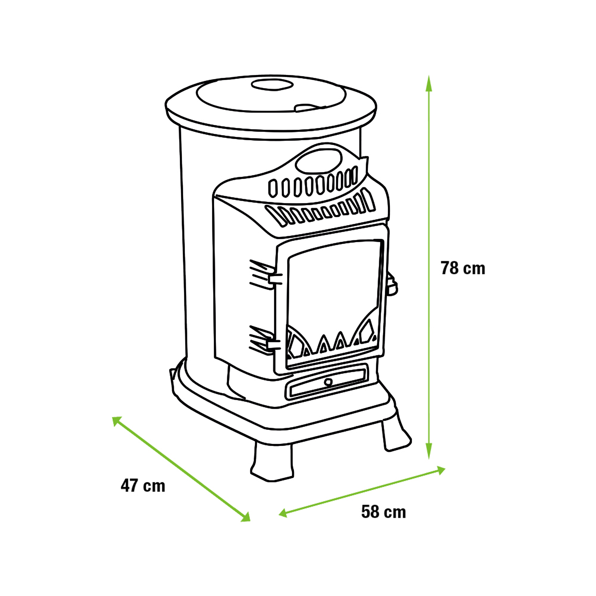 Estufa de gas FIRESIDE Provence 3.4 kw - 2