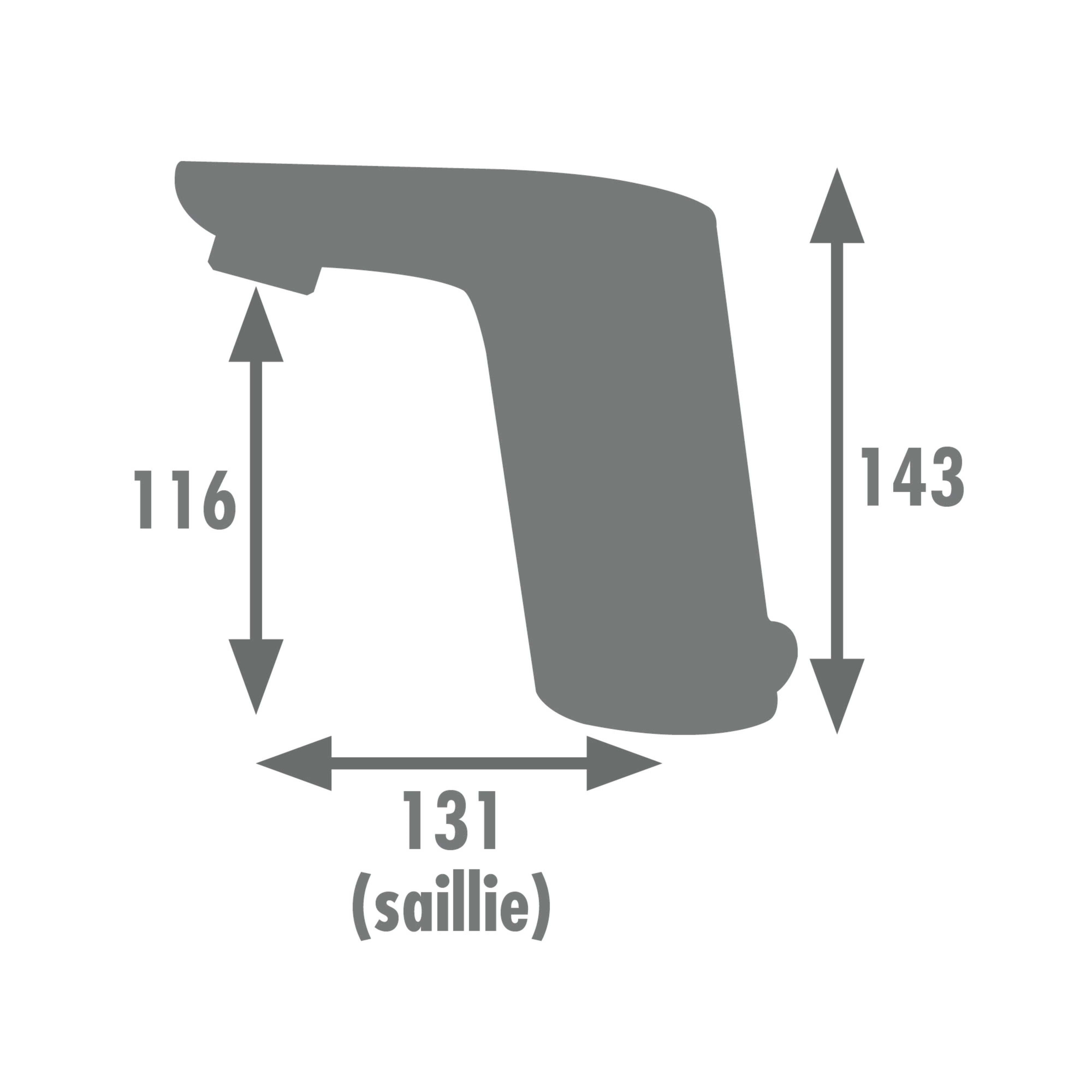Grifo de lavabo EDOUARD ROUSSEAU con sensor infrarrojos cromo brillo. Antical. Latón.  - 3