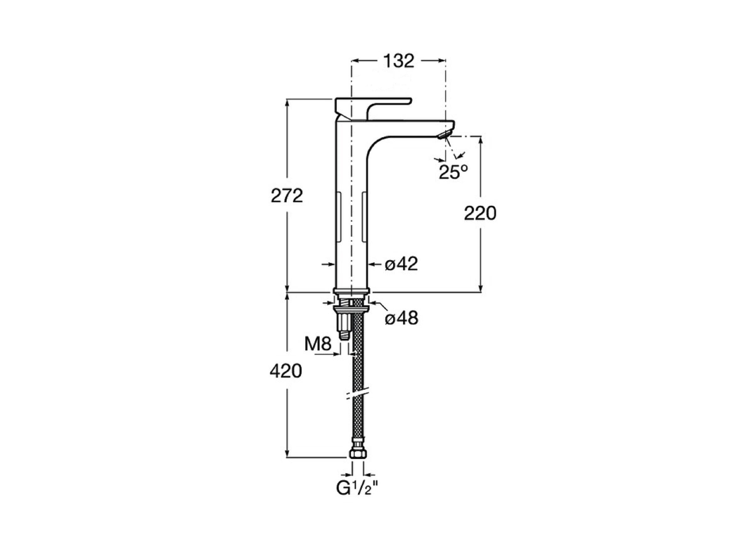 Torneira de lavatório ATIS CANO ALTO CROMADO - 2