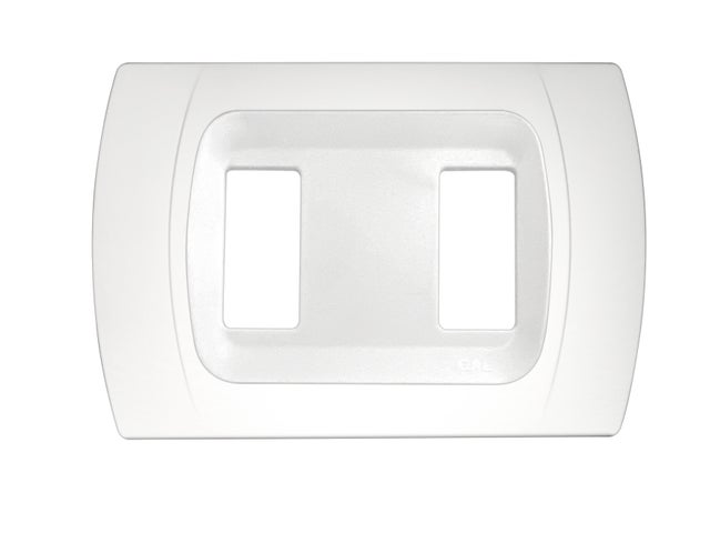 Placca 2 moduli serie Magic  CAL bianco