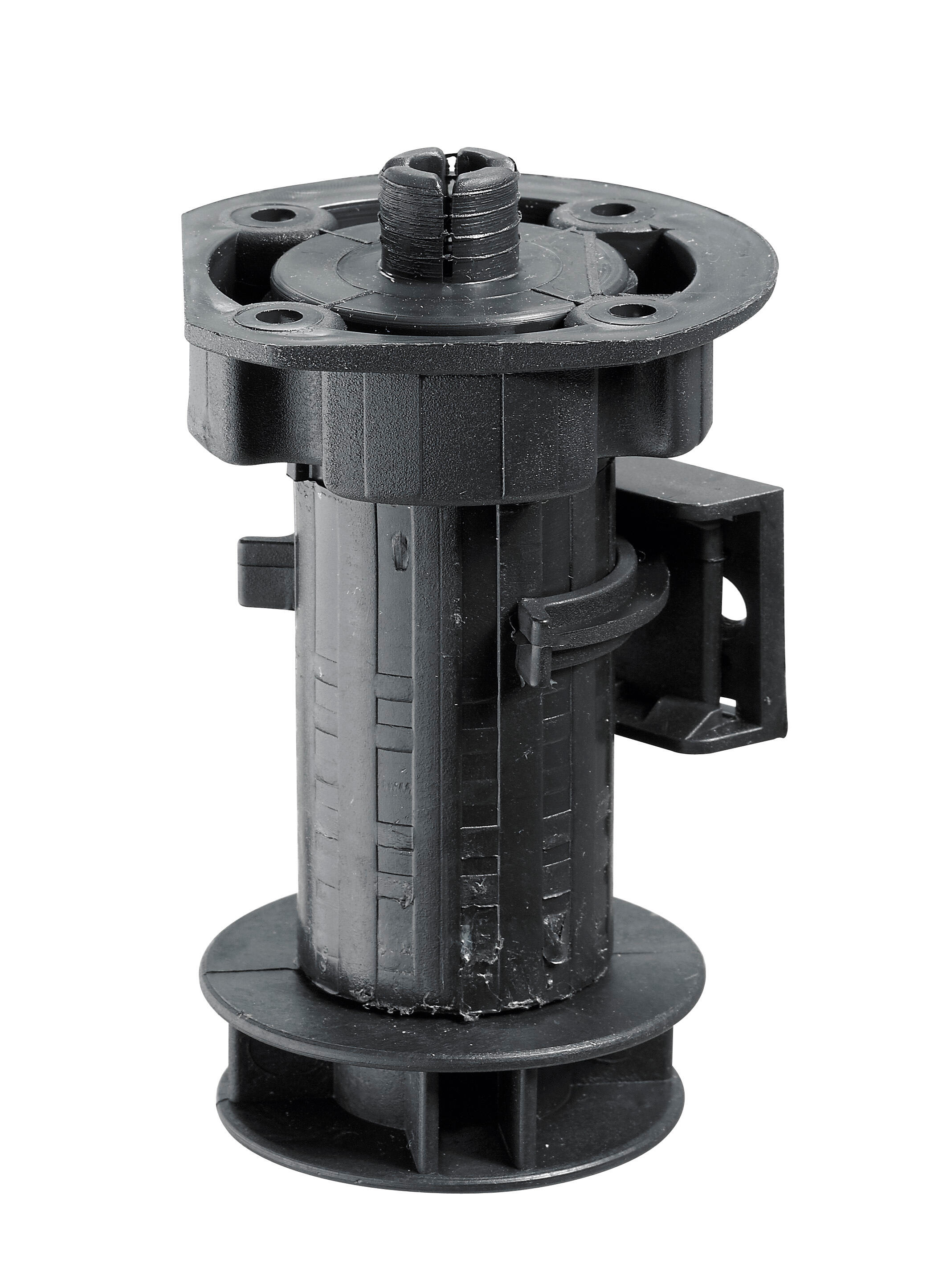 Lot de 4 pieds plastique noirs à visser, D.25mm, H.100 mm - 3