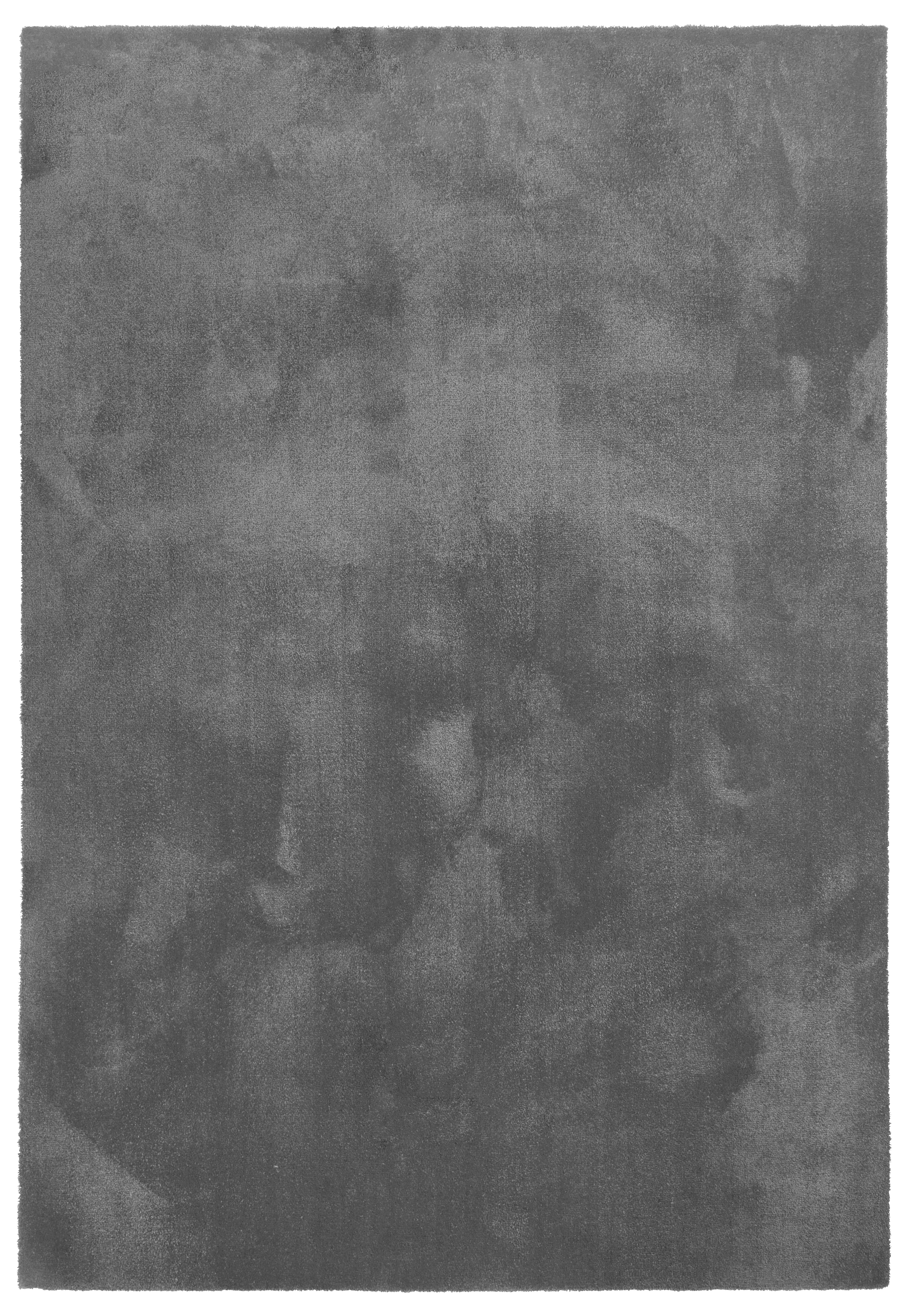 Alfombra pie de cama poliamida pelo medio touch 71351/070 liso plata lavable en lavadora 60x115cm