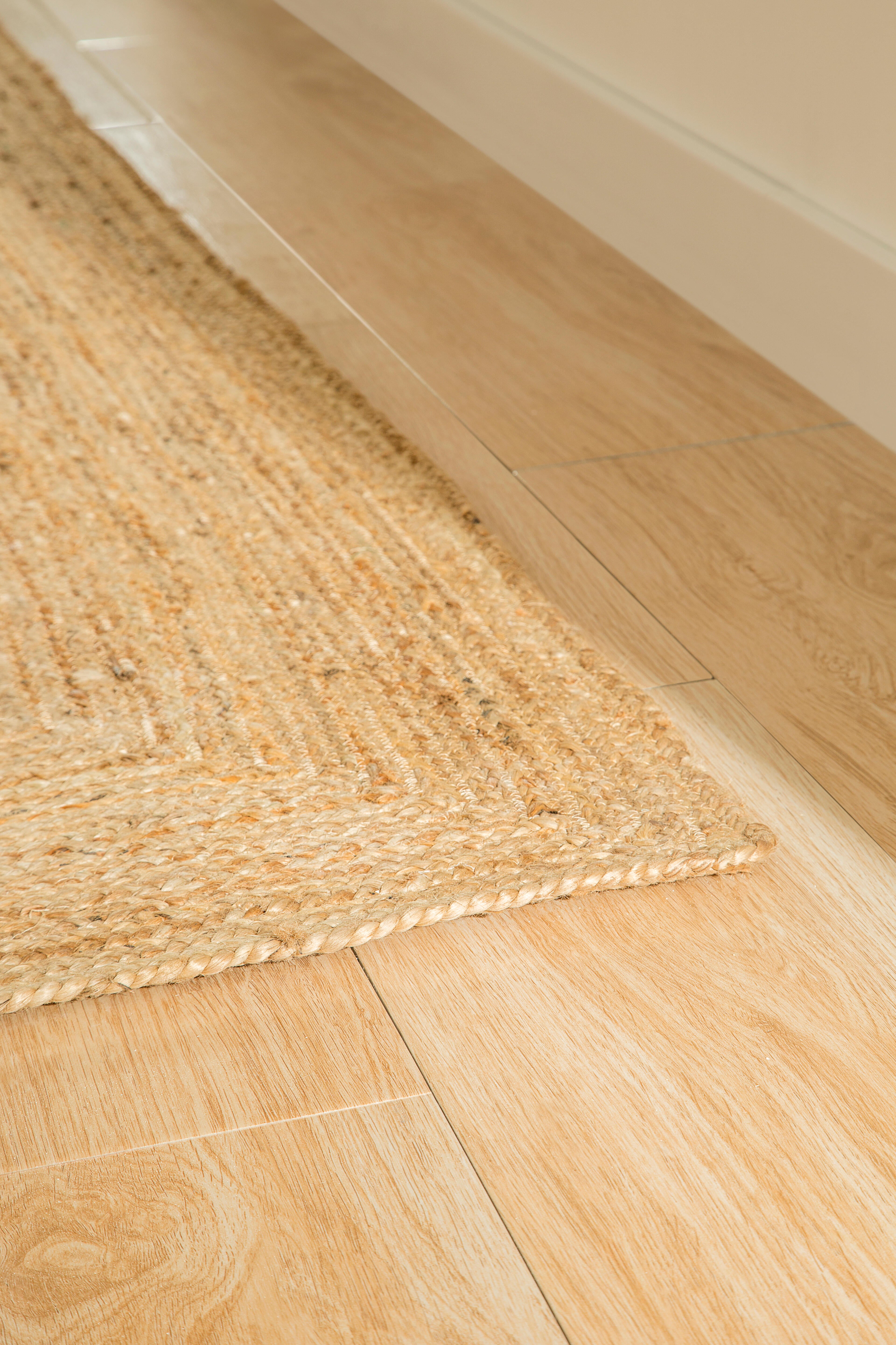 Alfombra pasillera  yute   Alhambra Liso  natural  80x300cm - 5