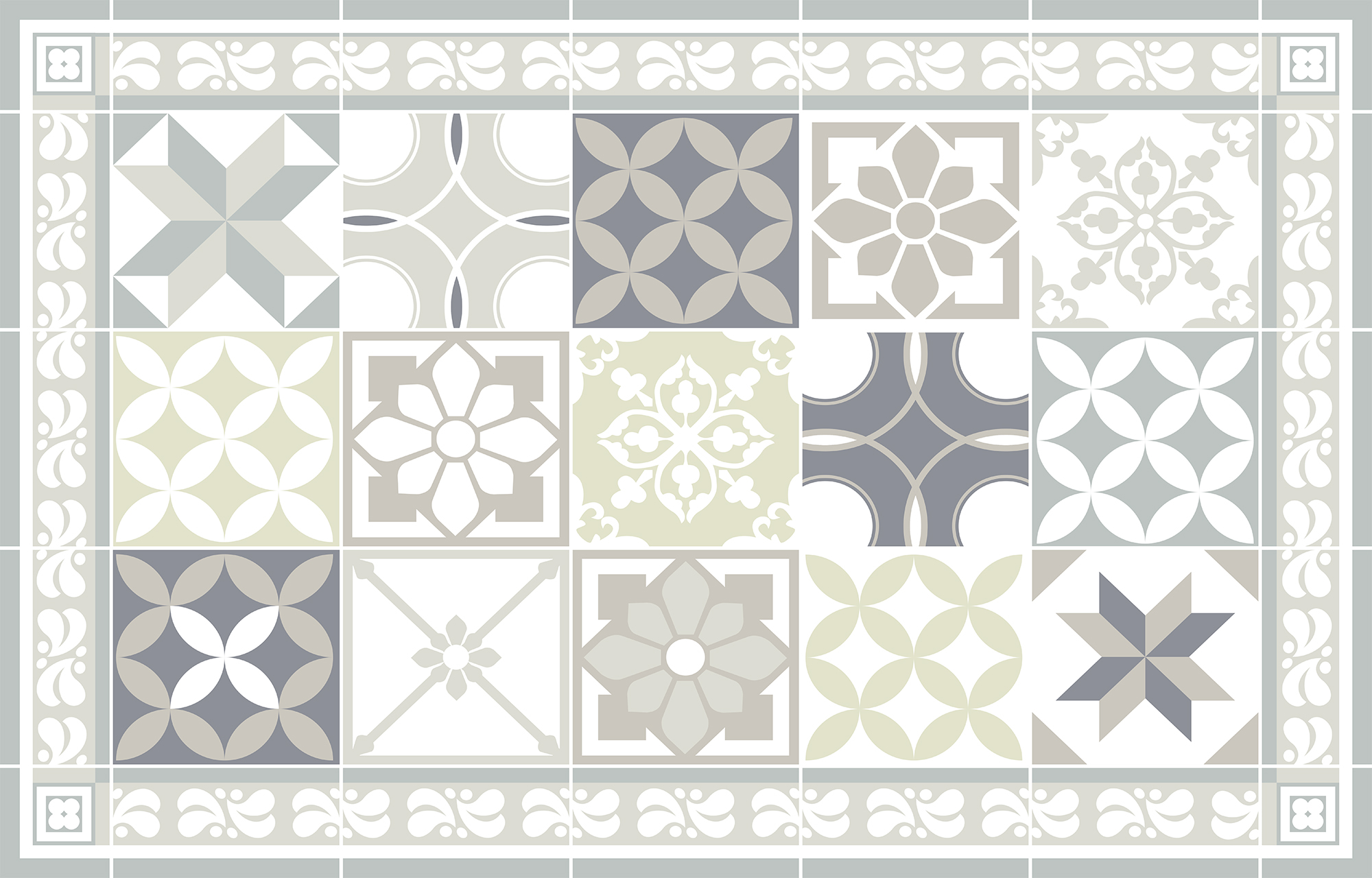 Alfombra exterior/interior pvc forcat gris 48x75cm