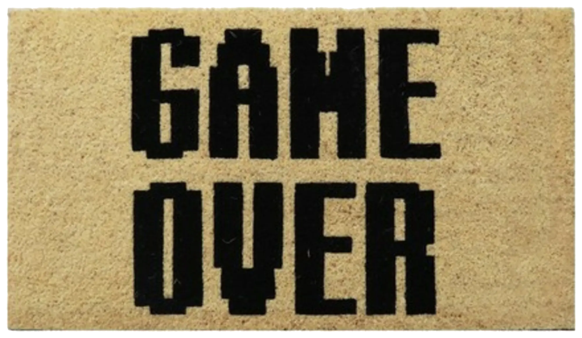Felpudo coco game over beige, negro 70 x40 cm