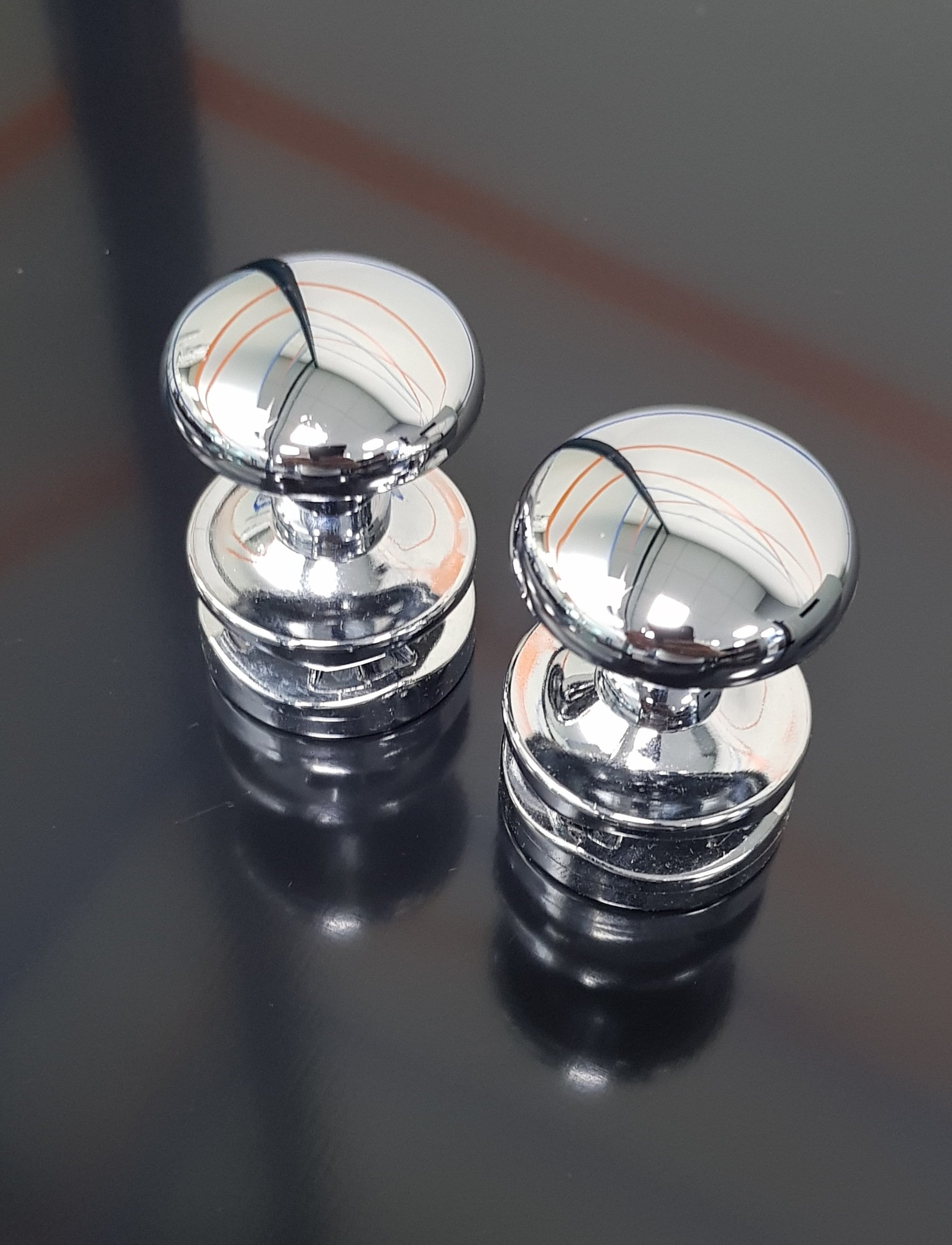 Pack de 2 perchas botón cicsa para toallas acabado cromado