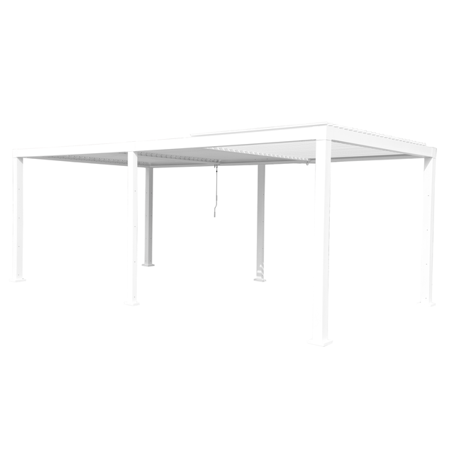 Pergola Clima in alluminio struttura bianco L 614 x P 313 x H 230 cm