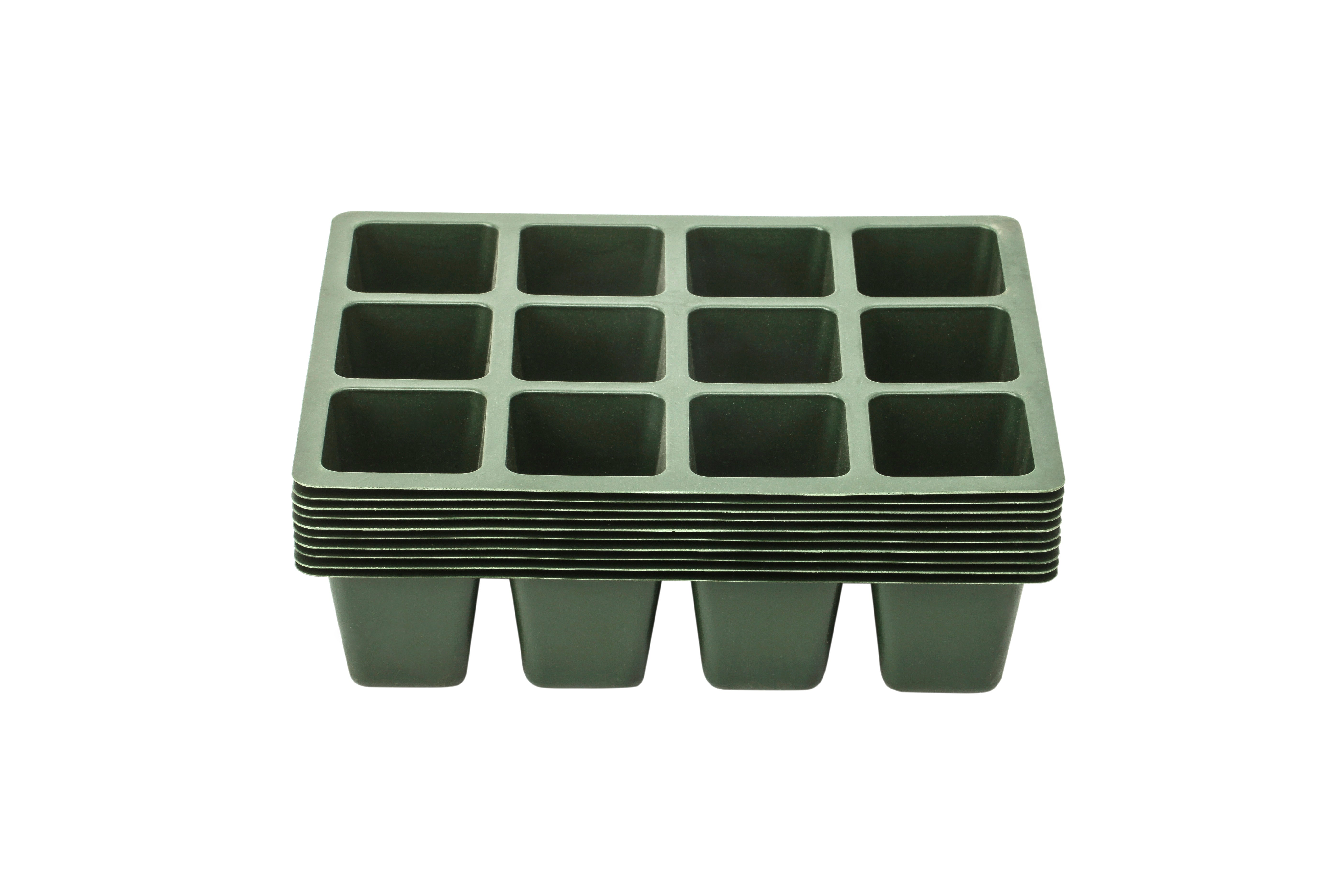 Kit de semillero de polipropileno de 10 alveolos 18x7x22 cm - 3