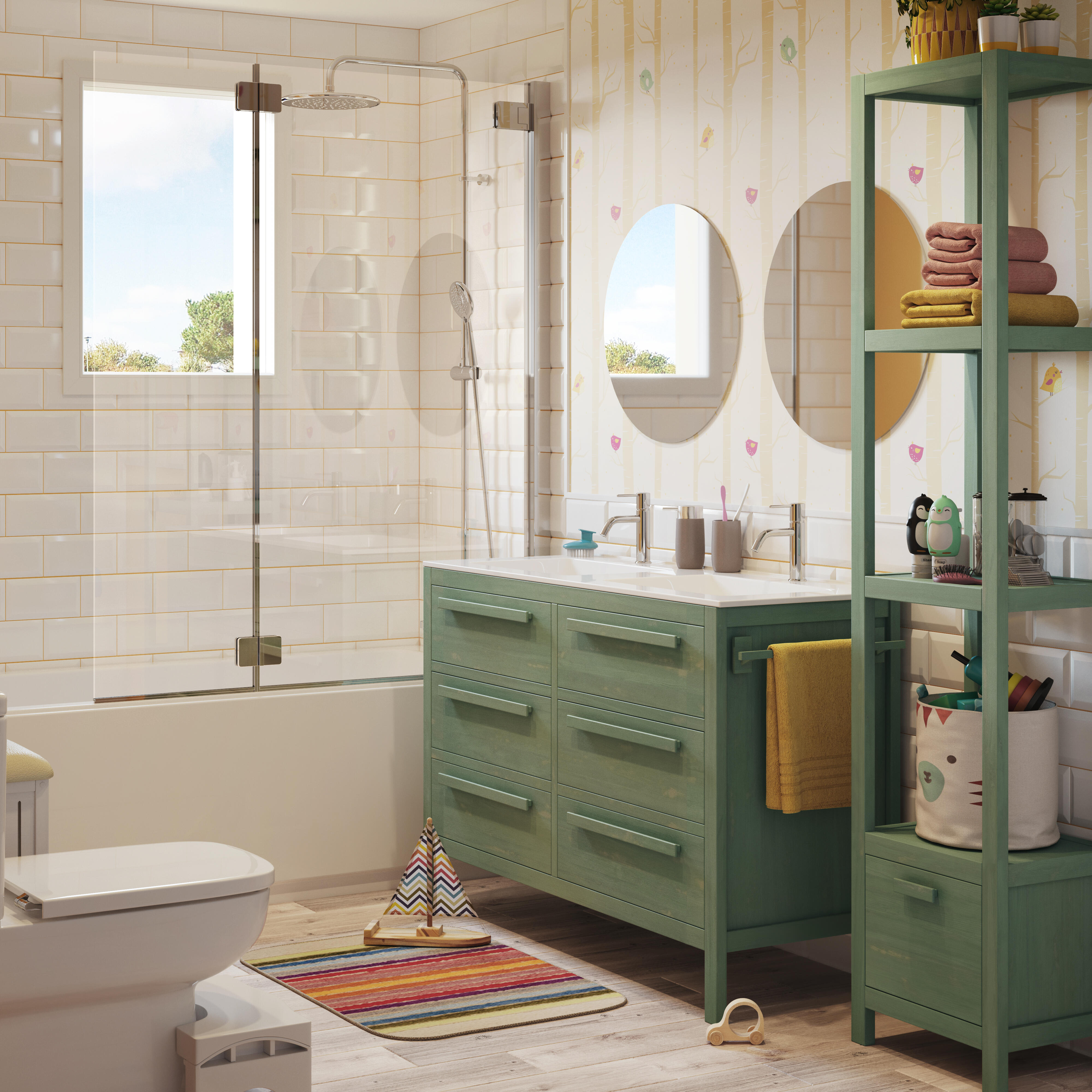 Lavatório de encastrar 121x15x46 cm branco Basins Mia - 3