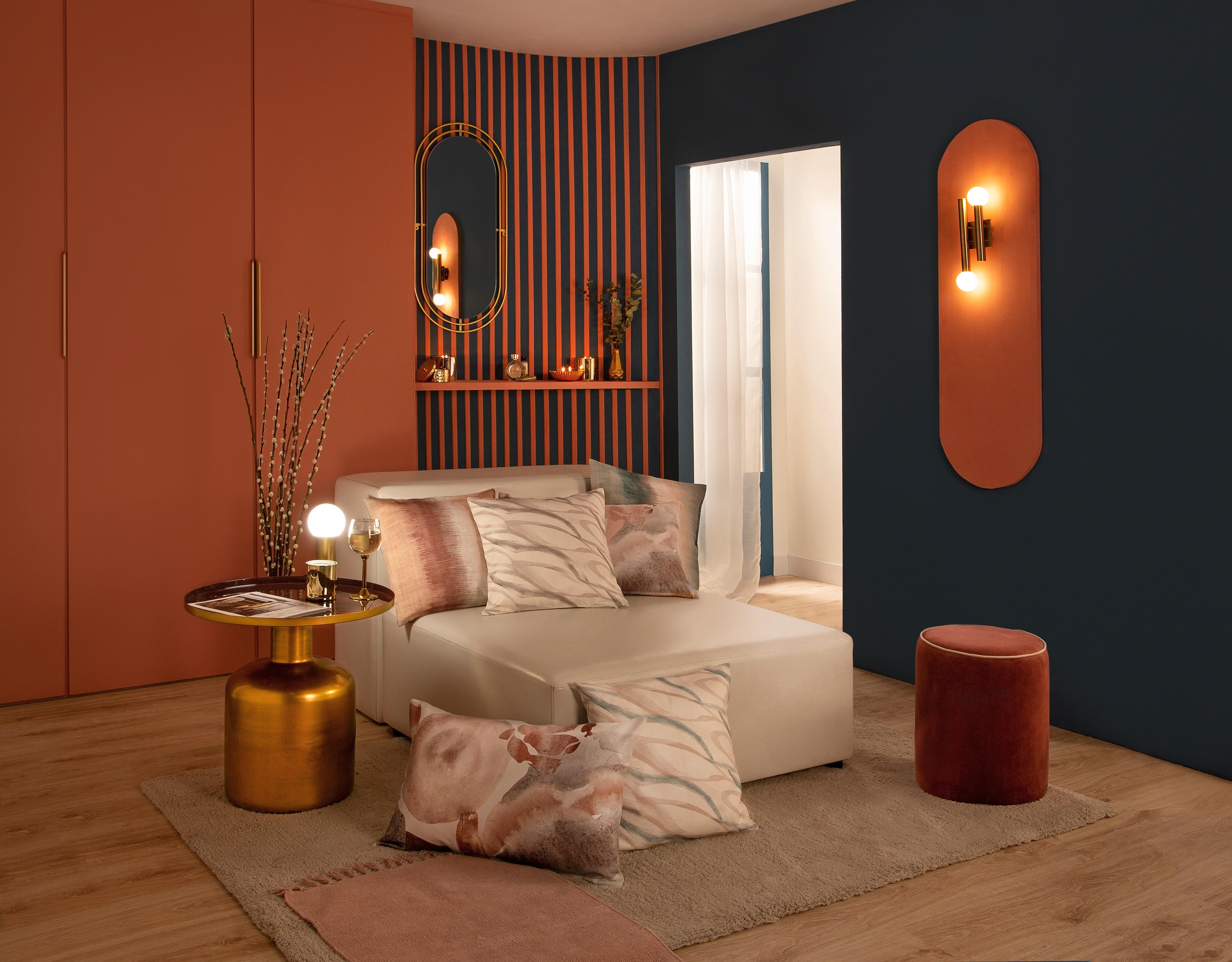 Cortinado fita e/ou presilha Abby 200x280cm branco Inspire - 19