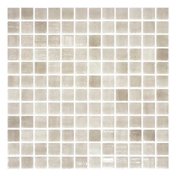 Azulejo mosaico vidrio mosaico deco one mosaic efecto vidrio marrón 31x31 cm