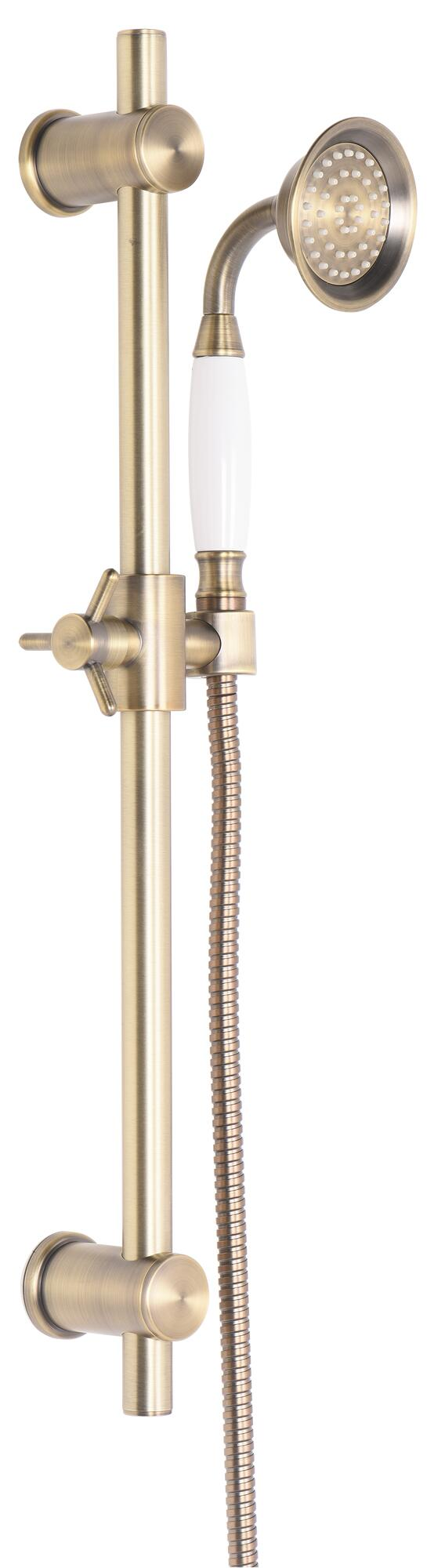 Alcachofa de ducha + flexo + barra edouard rousseau retro oro con 1 función