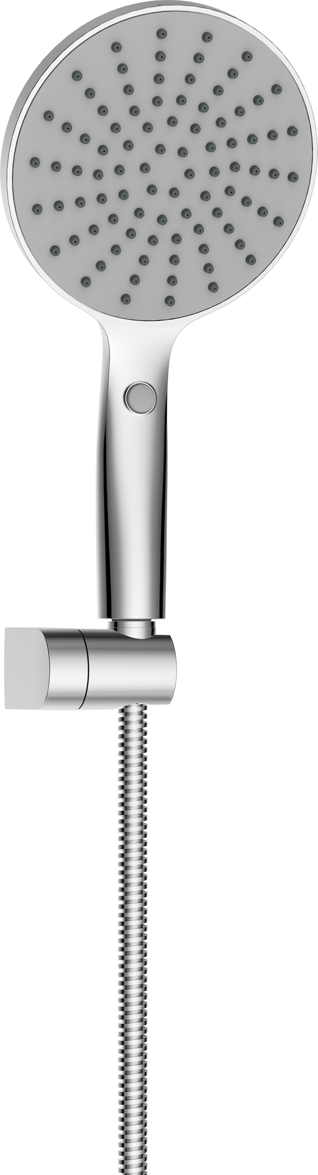 Alcachofa de ducha + flexo + soporte SENSEA Tika cromado, gris con 1 función