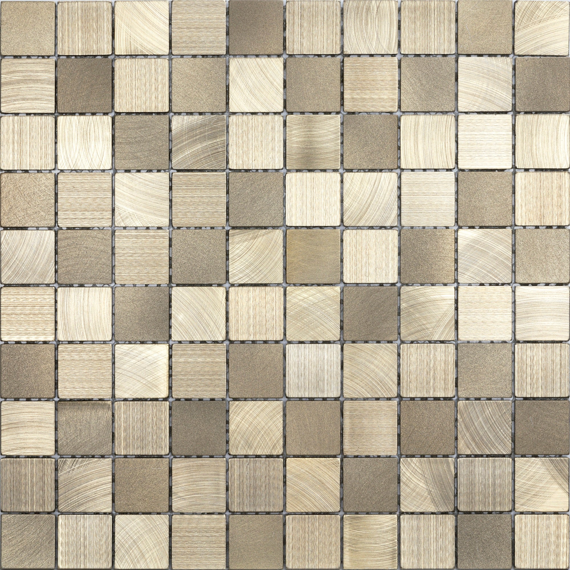 Azulejo mosaico aluminio surfaces efecto metal oro 26.5x26.5 cm