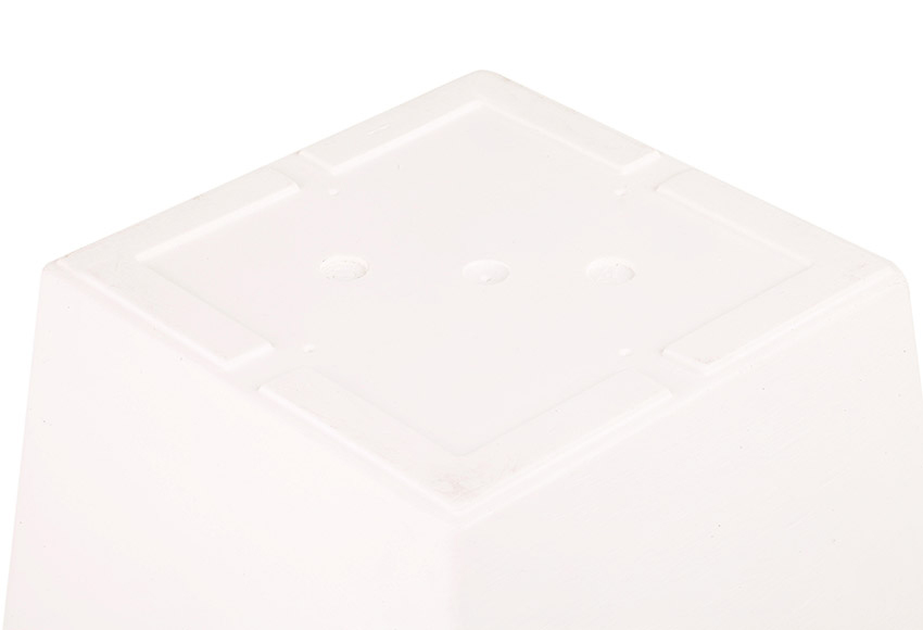 Maceta de polietileno calendula blanco de 52x52x63cm