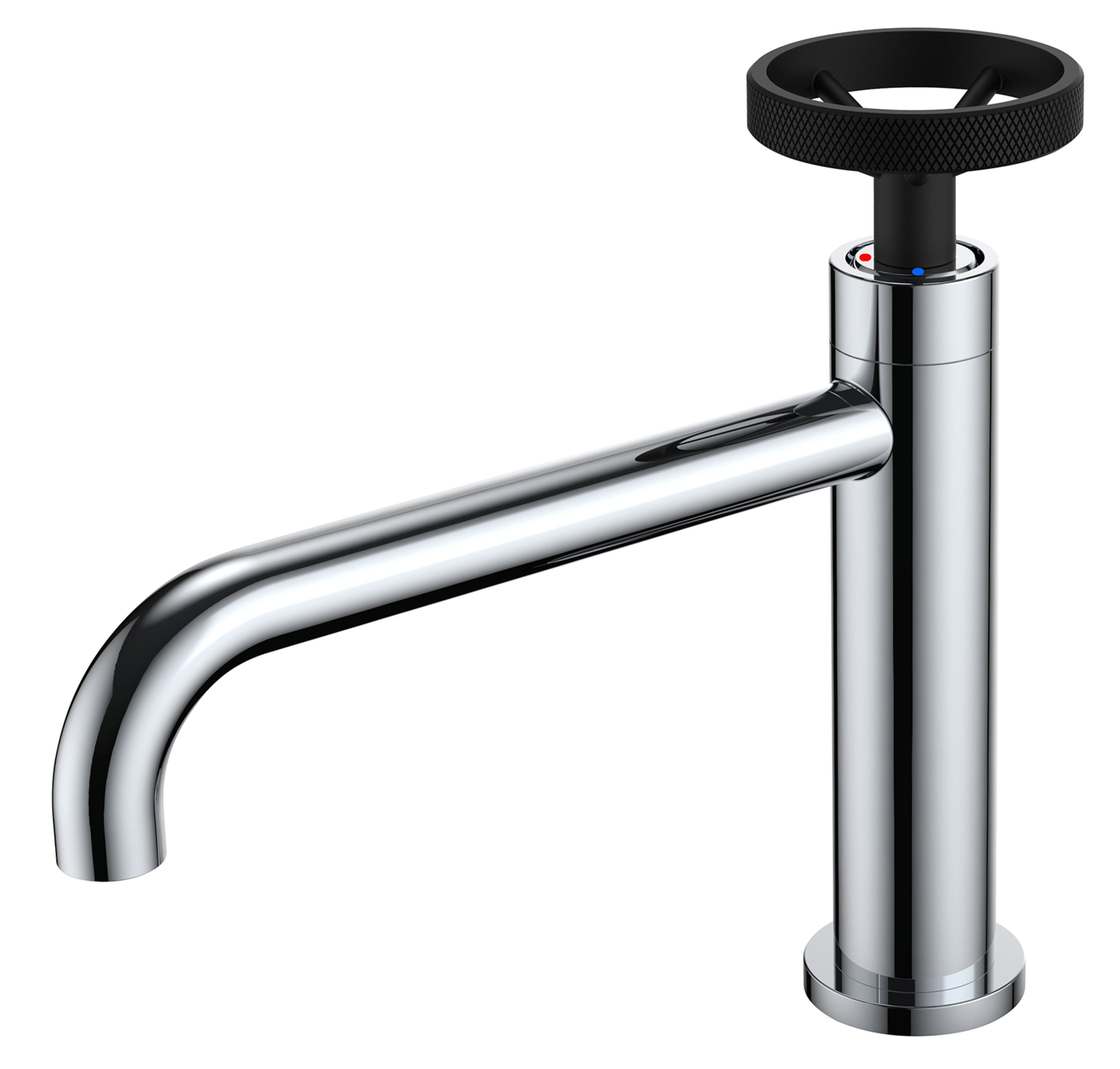 Grifo de lavabo monomando rousseau style industriel cromo