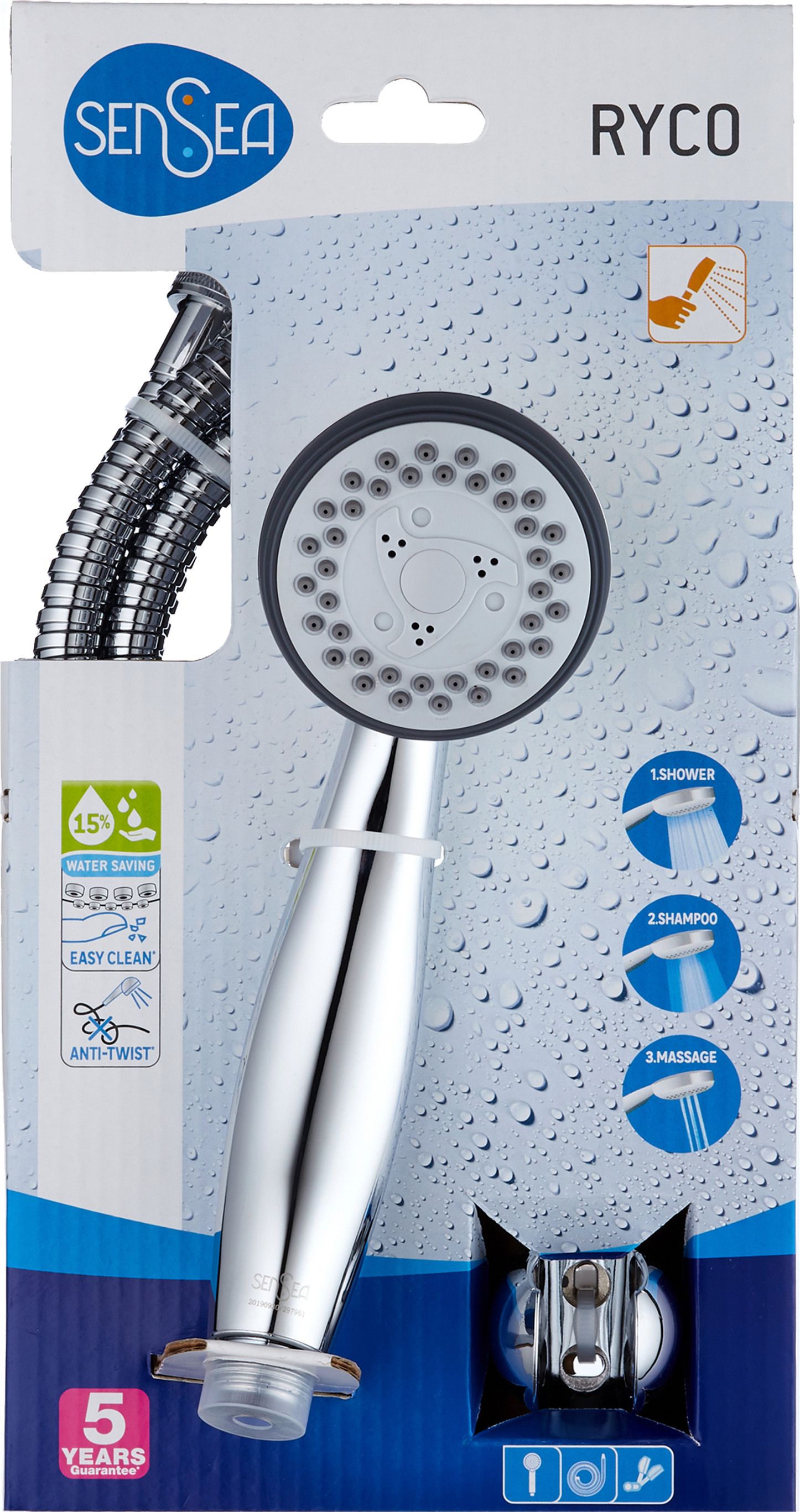Chuveiro com bicha e suporte SENSEA RYCO - 7