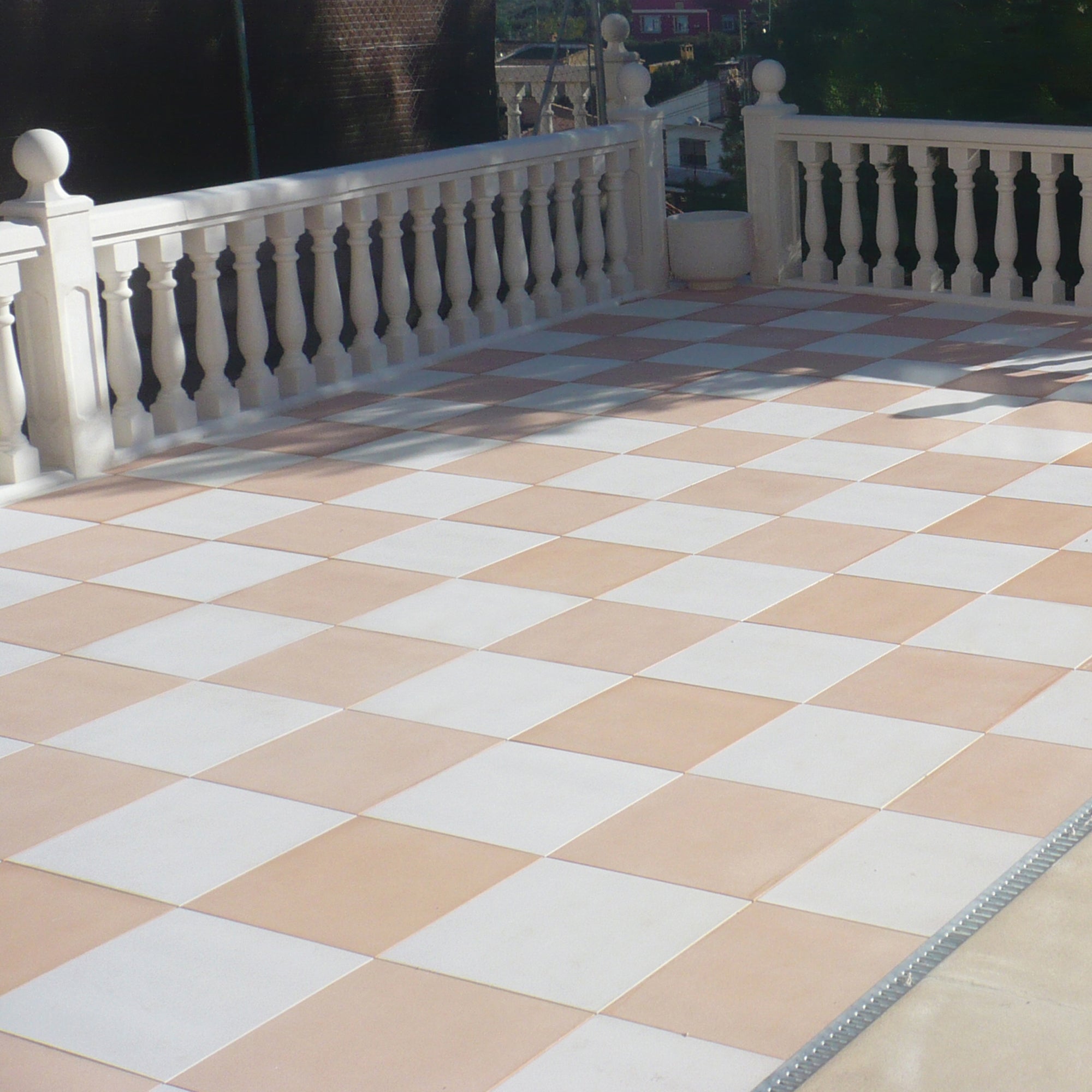 Suelo loja efecto rosa 50x50 cm