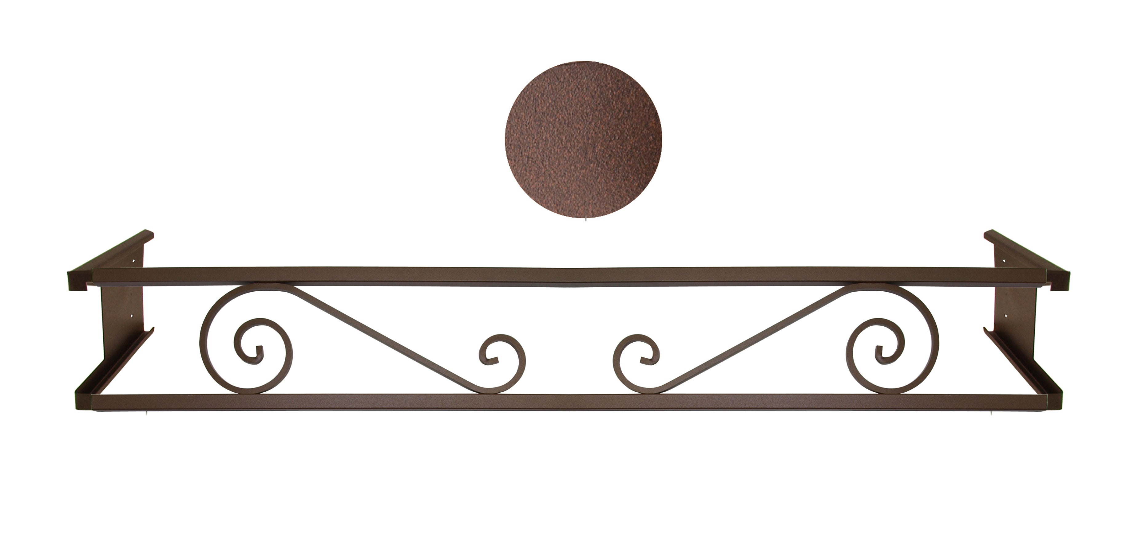 Portamaceteros desmontable volutas marrón forja 100-140