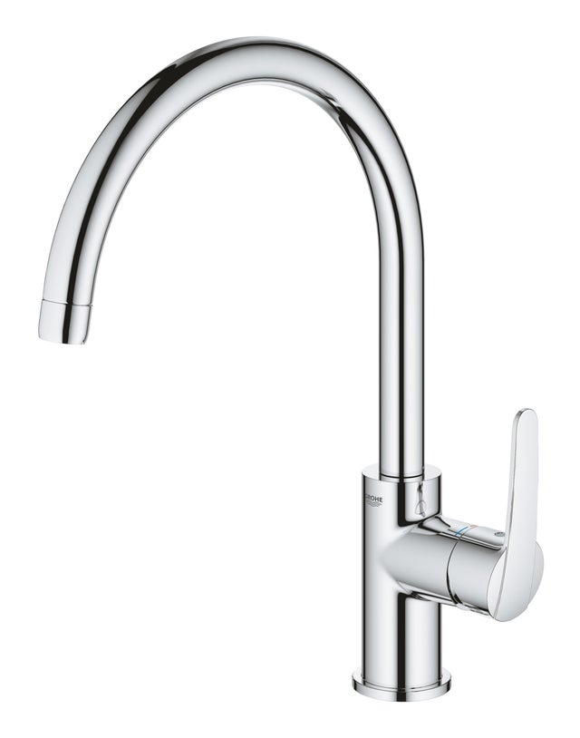 Torneira de bancada cinza cromado Grohe Start Clova
