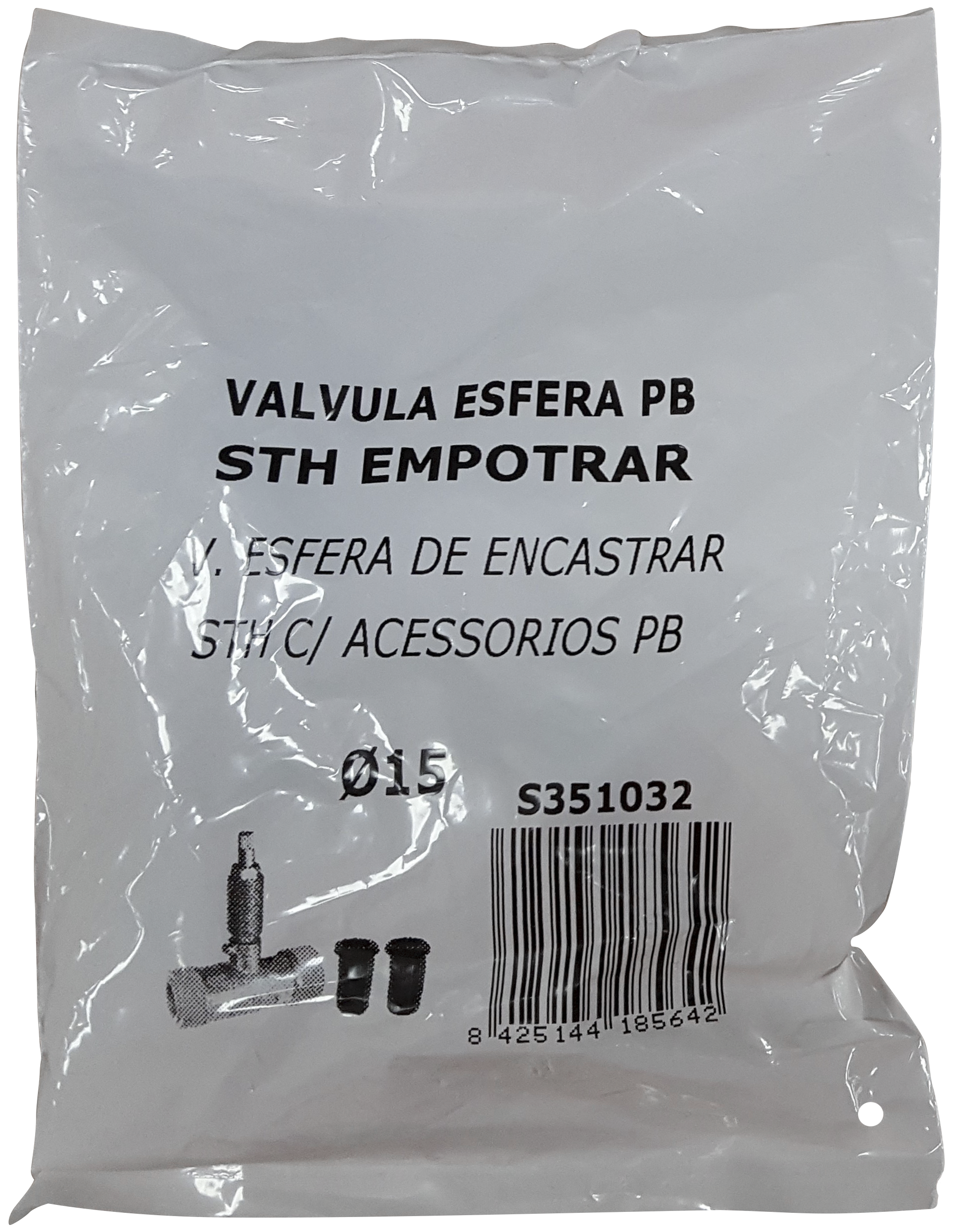 Válvula empotrar polibutileno Ø15 mm - 2