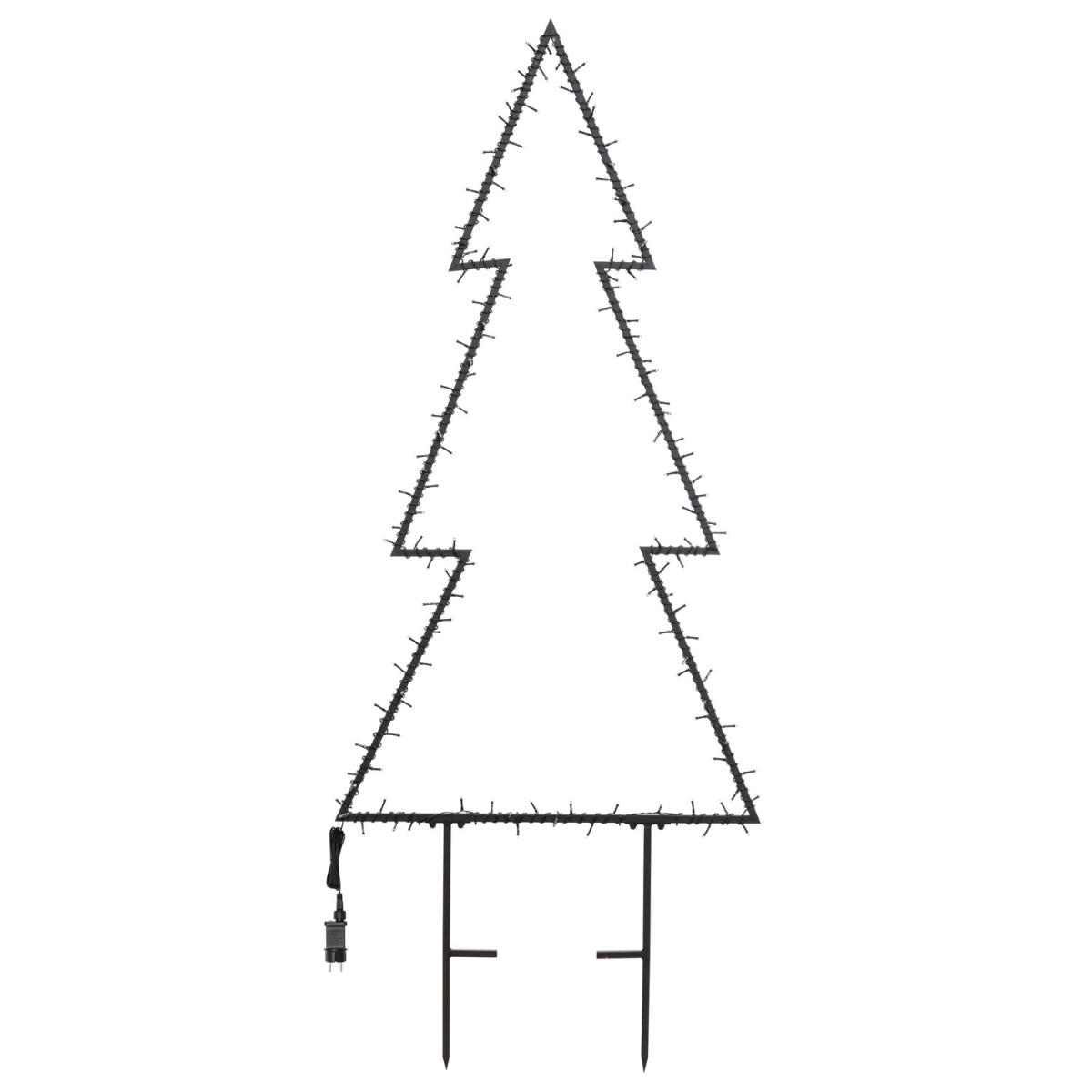 Albero luminoso 140 lampadine led bianco caldo L 1 m x H 140 cm - 4