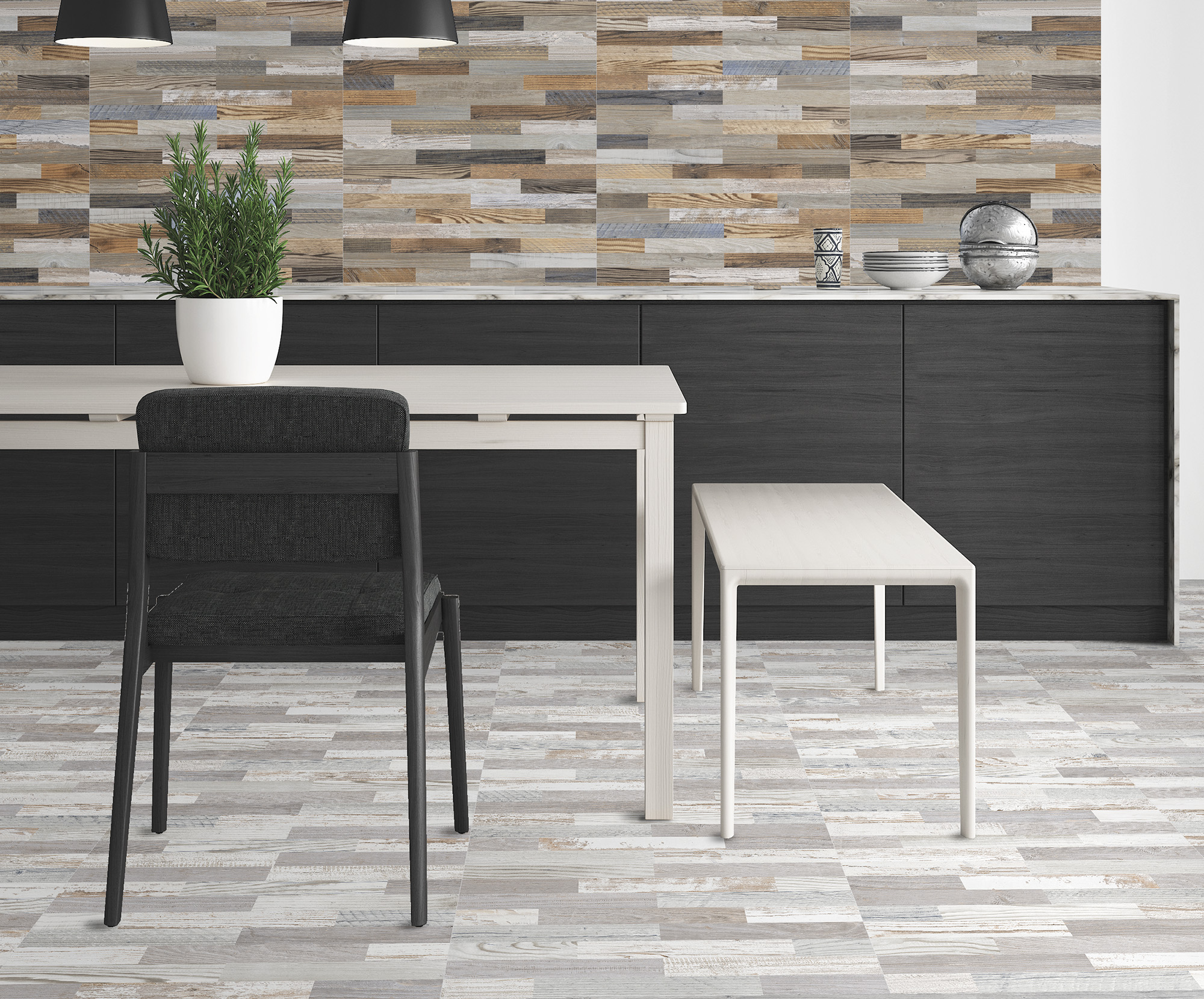 Suelo/azulejo cerámico foresta efecto madera blanco 40.8x66.2 cm c1 artens