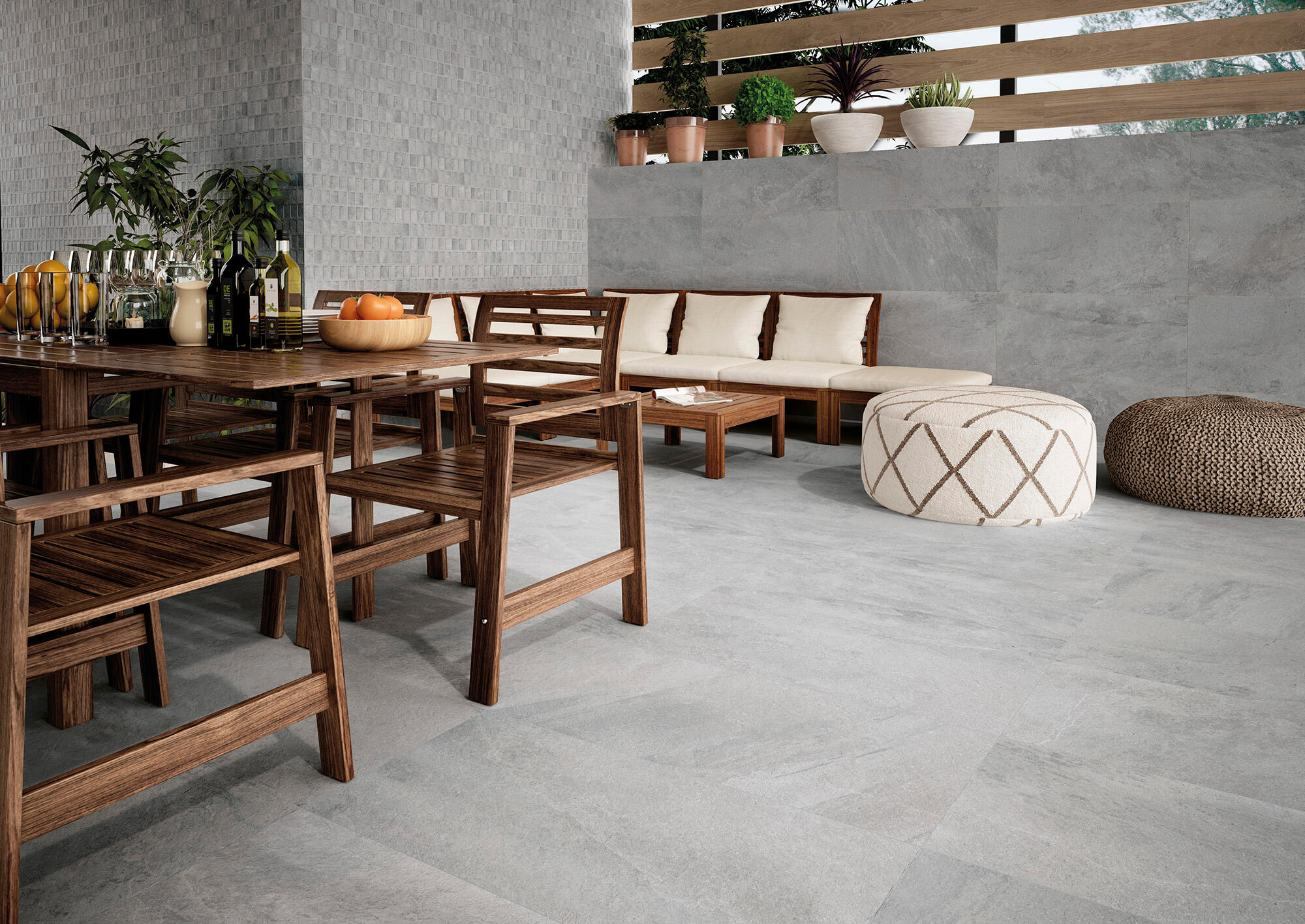 Suelo porcelánico stratos efecto piedra gris 40.8x66.2 cm c3 artens