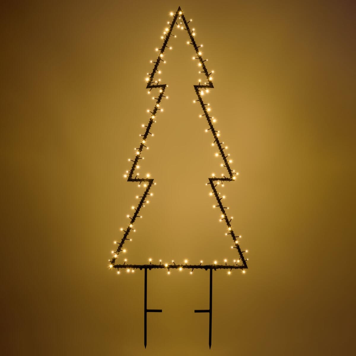Albero luminoso 140 lampadine led bianco caldo L 1 m x H 140 cm - 3