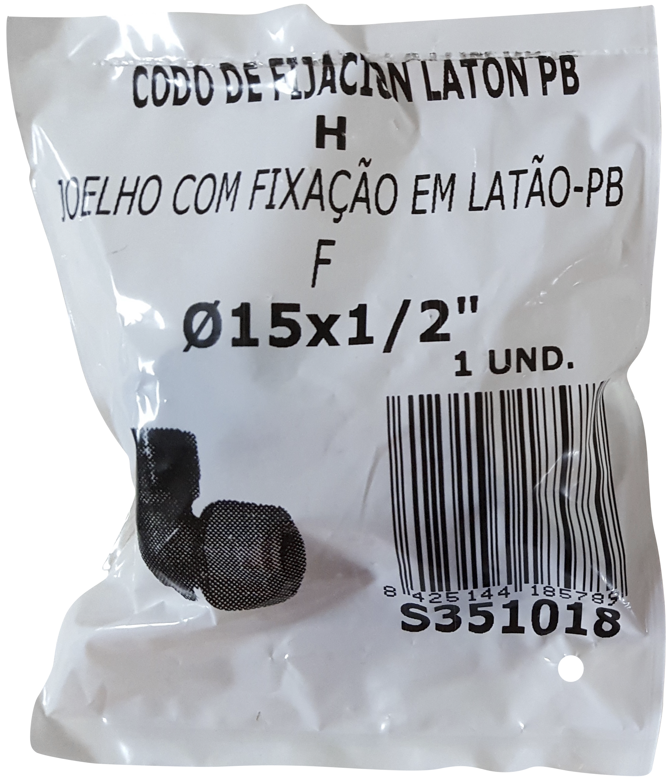Codo latón polibutileno HØ15mm - 1/2