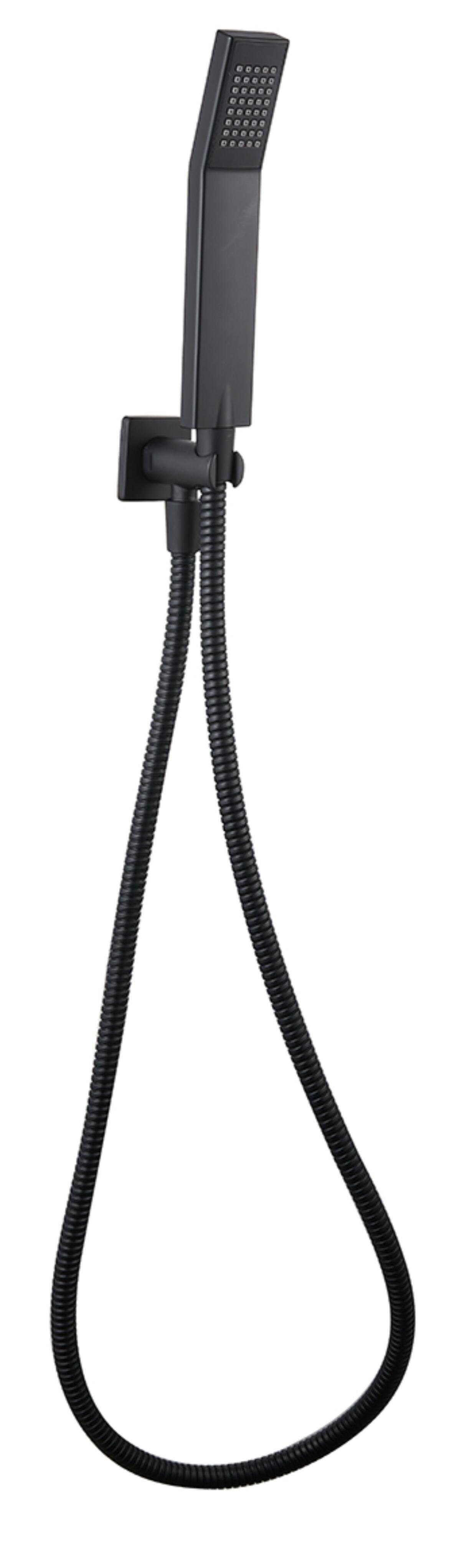 Ducha empotrada termostática EDOUARD ROUSSEAU negro mate cuadrada. Rociador a pared 25 cm Antical 2 vías - 4