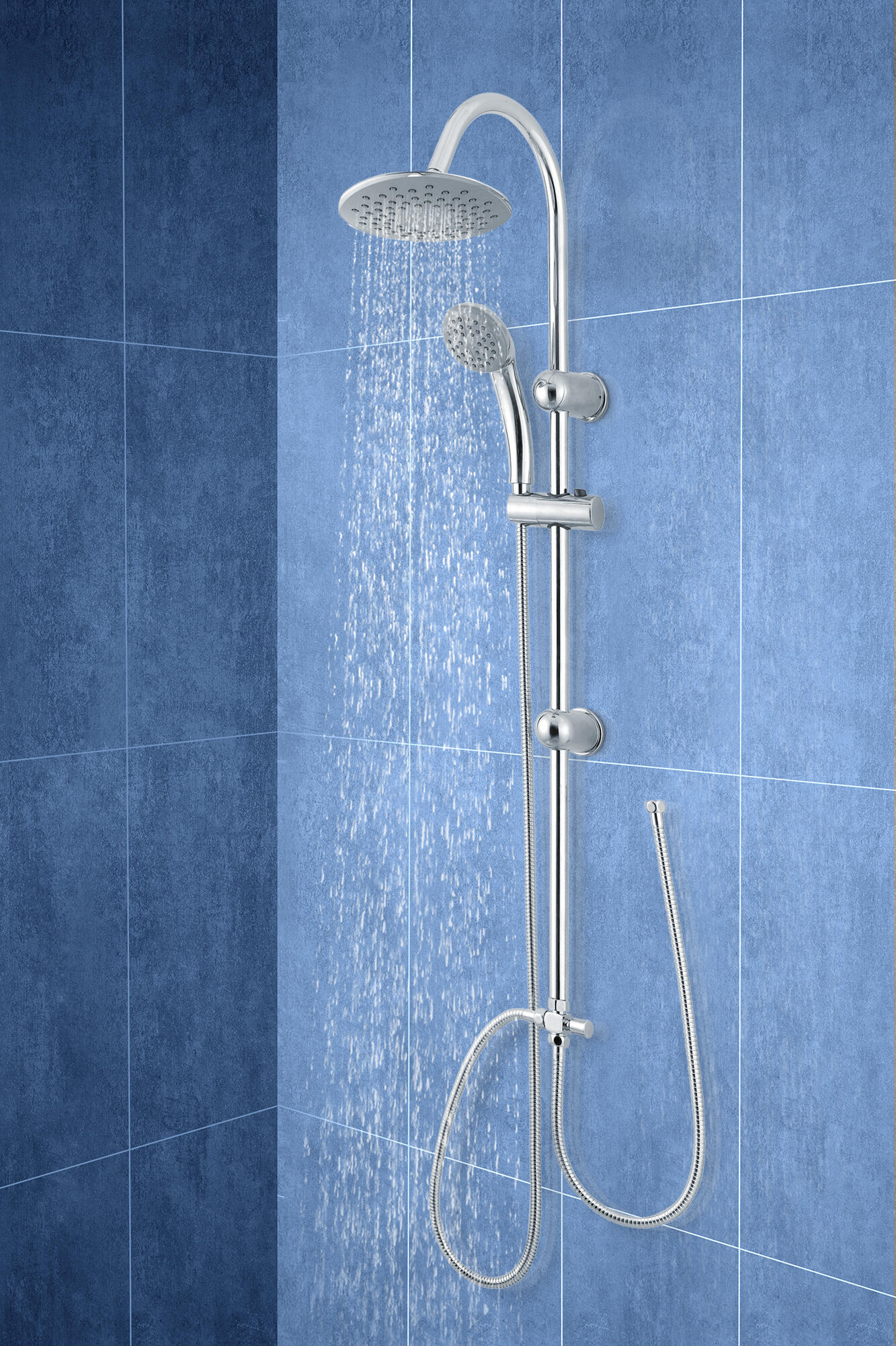 Conjunto de duche cromado Nerea - 3