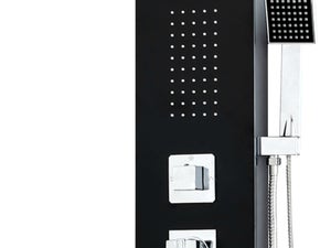 Hansgrohe Vernis Blend - Conjunto de ducha Showerpipe 200 con termostato,  EcoSmart, negro mate 26089670