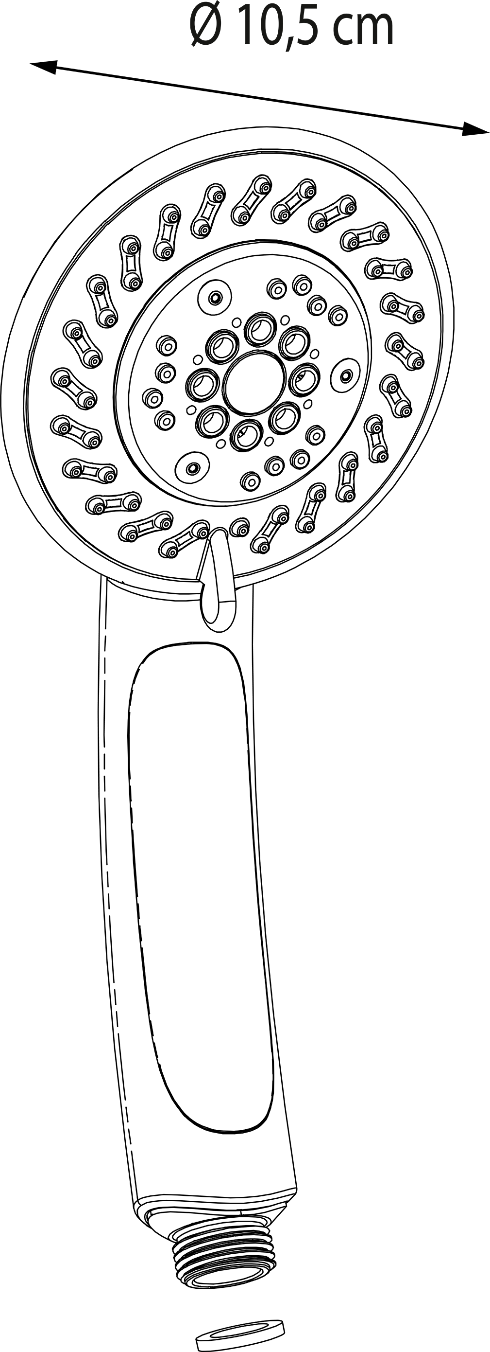 Alcachofa de ducha SENSEA Docce cromo con 4 funciones - 8