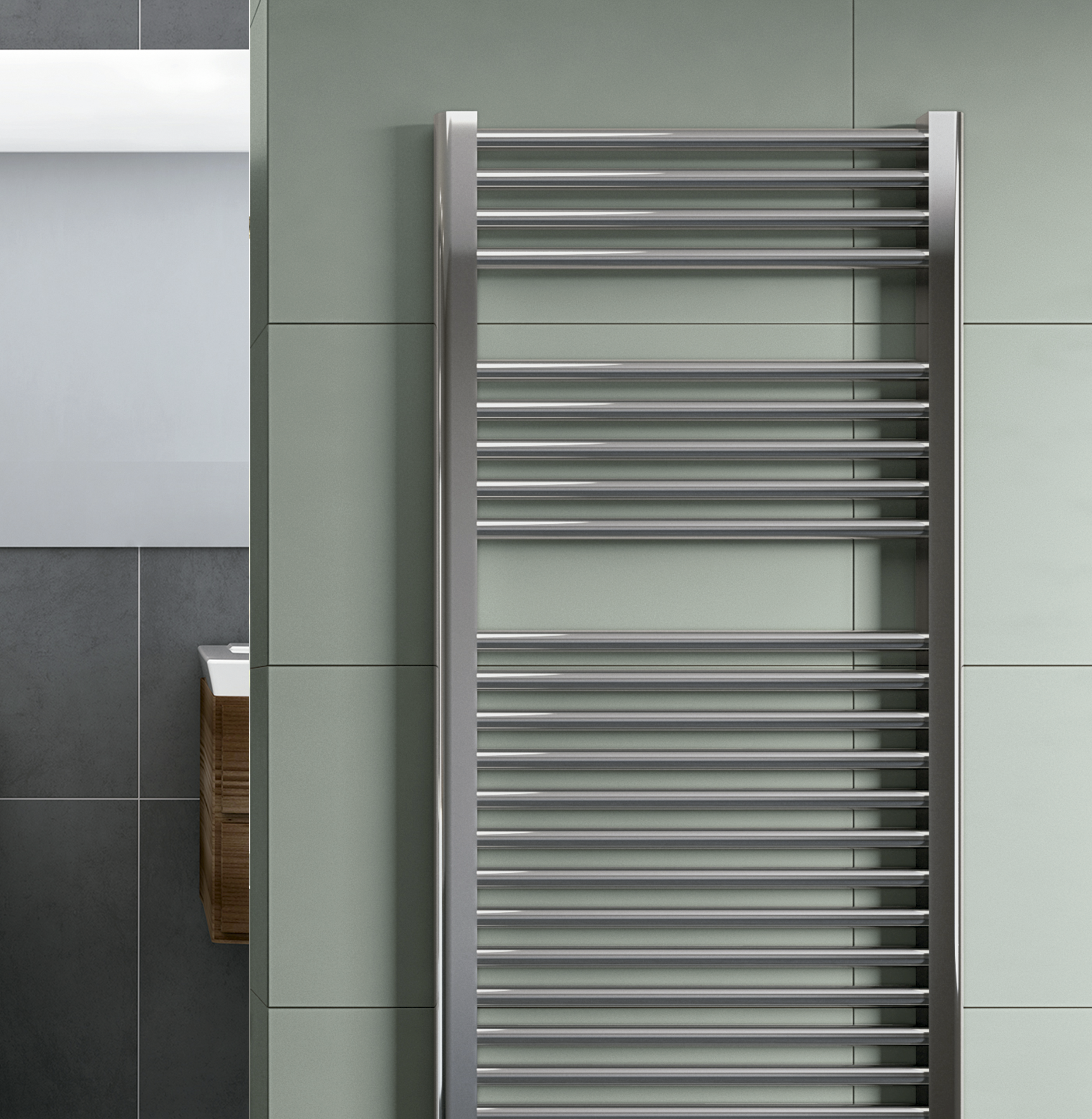 Toalheiro radiador ROINTE ELBA 112X50 CROMADO - 4