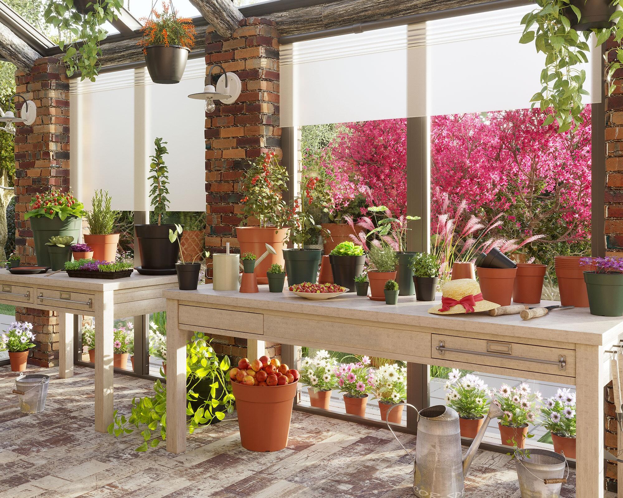 Vaso de plástico 23x22,2 cm antracite Madagascar - 9