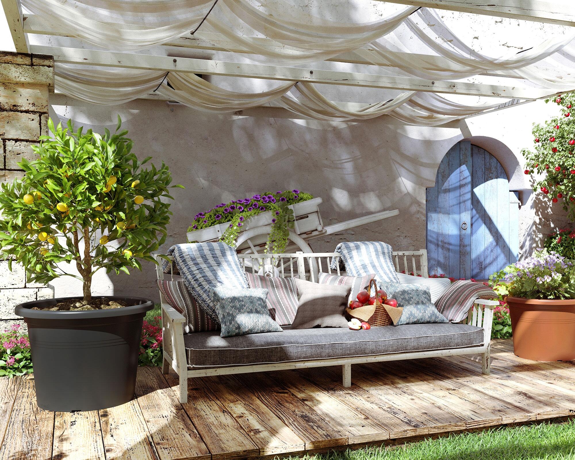 Vaso de resina CILINDRO D20CM ANTRACITE - 5