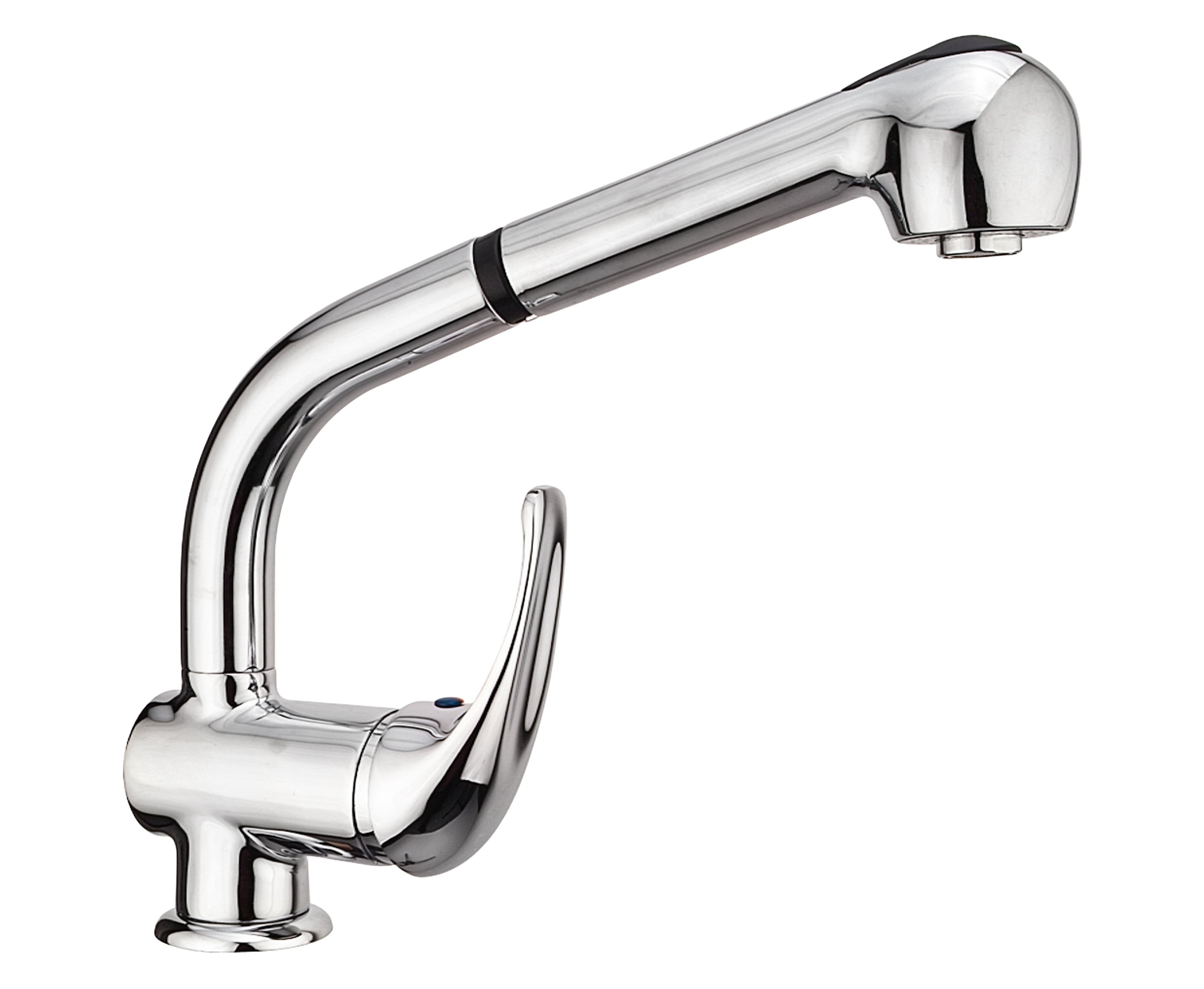 Grifo de cocina monomando alto aquagrif + extraíble gala en acero brillo