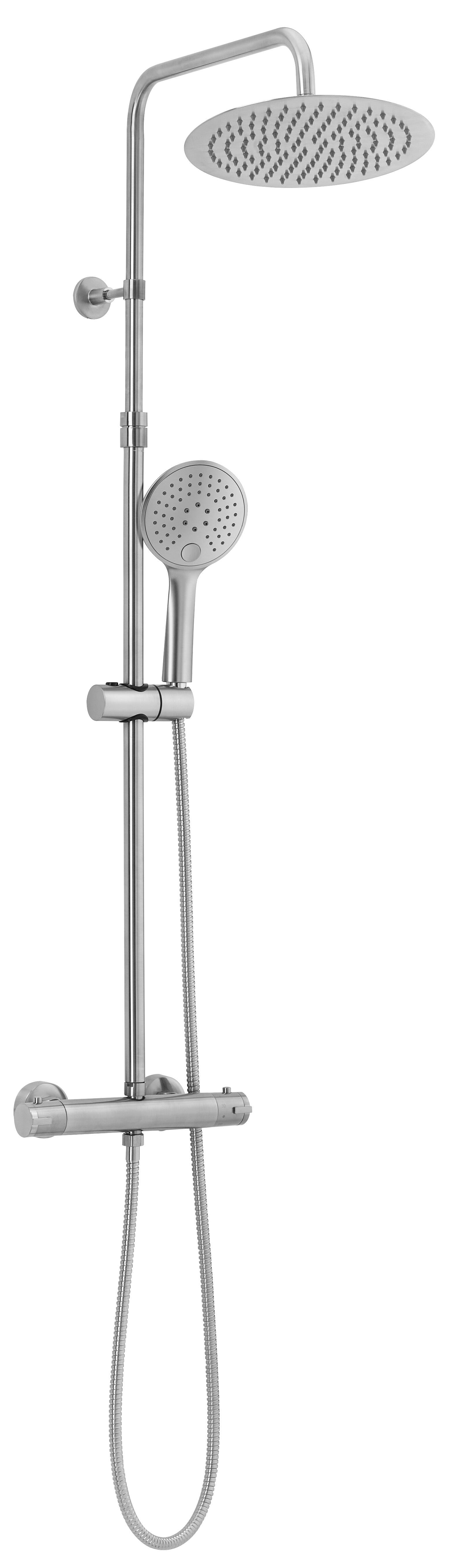 Columna de ducha termostática mtk elegance cepillado