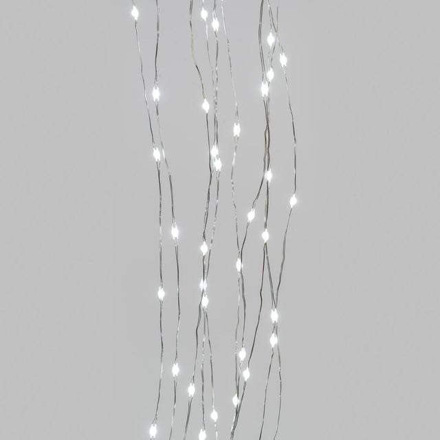 Cascata luminosa 150 lampadine led bianco freddo H 1.5 x L 80 cm