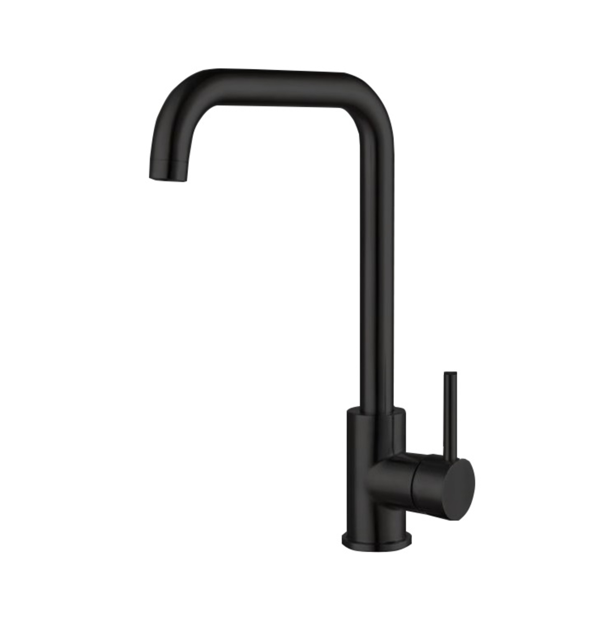 Grifo de cocina monomando caño alto andemen piscis negro mate