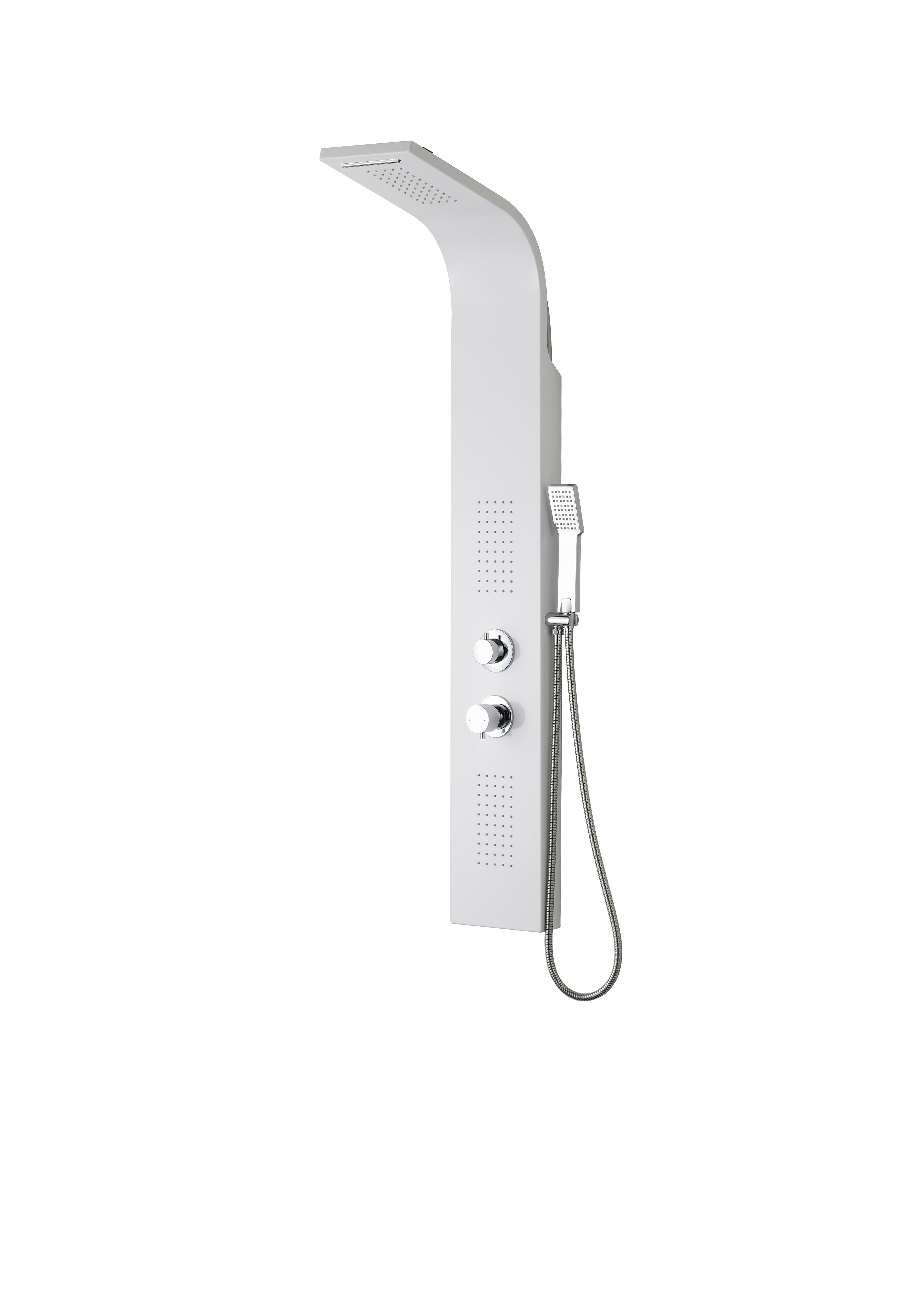 Columna de ducha hidromasaje monomando SENSEA Caloa 2 blanco - 6