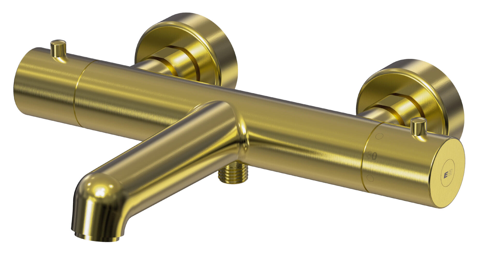 Grifo de bañera termostático ESSEBAGNO envol oro satinado Antical Latón - 11
